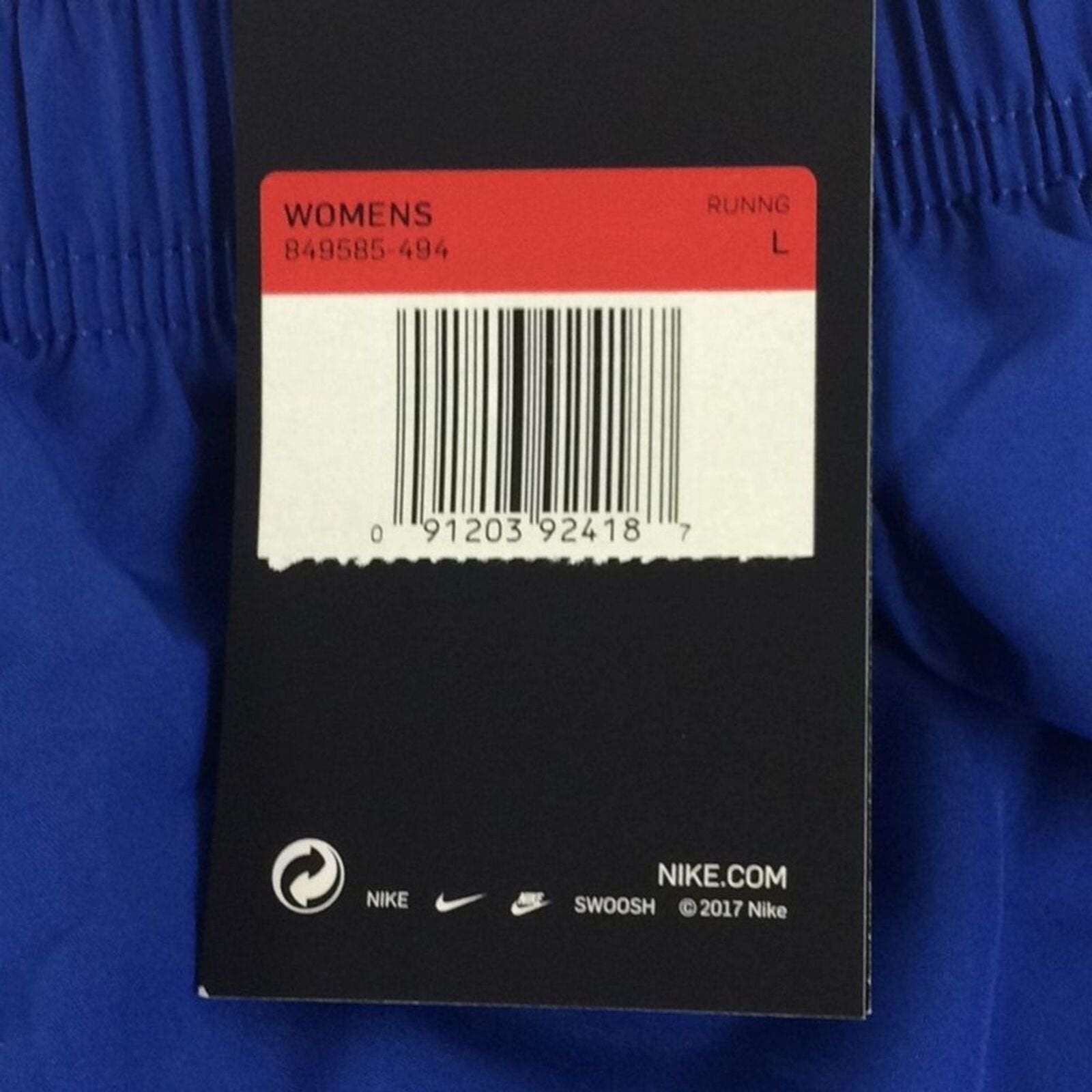 Nike Dry Tempo Shorts Royal White Womens Size Large L