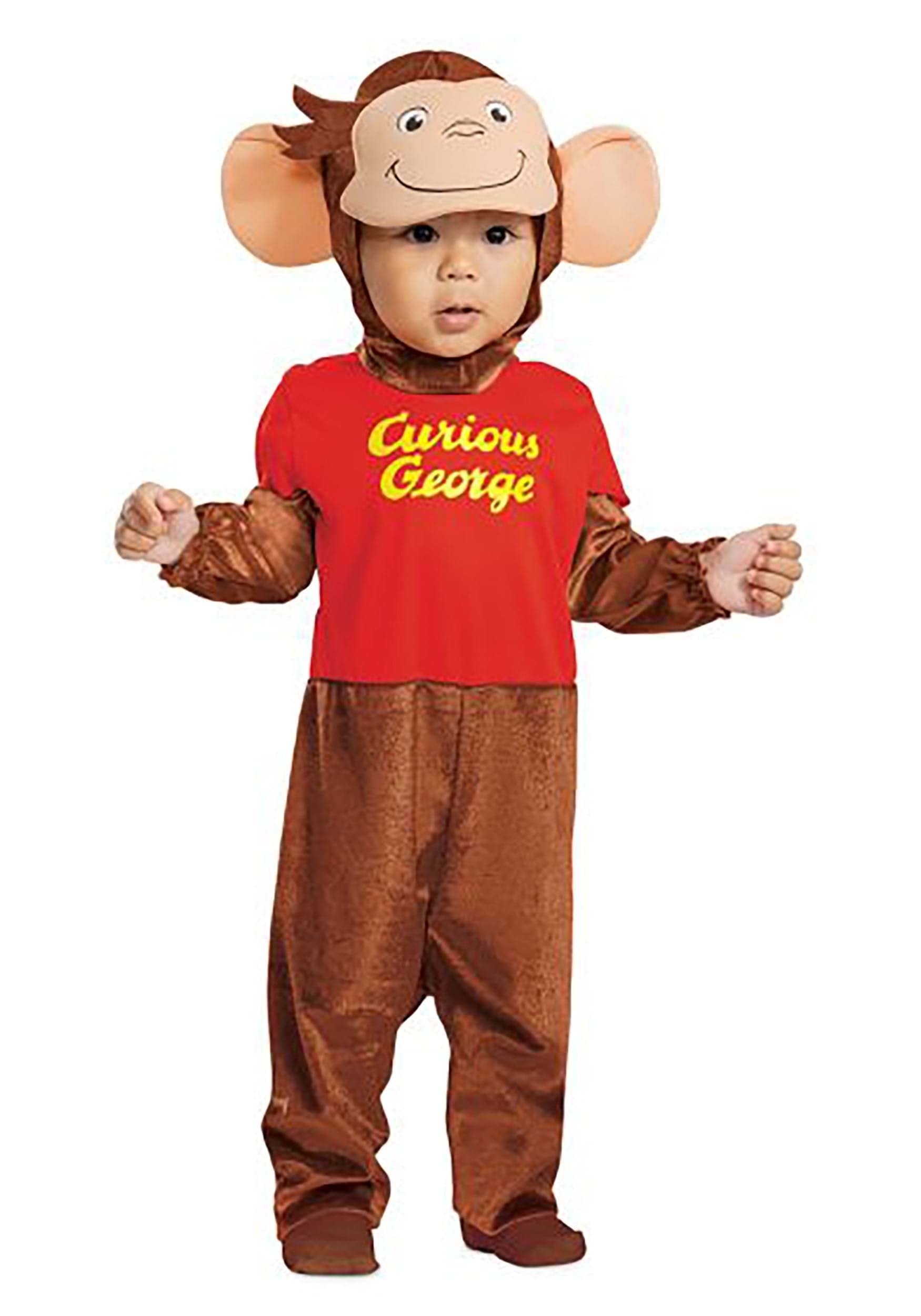 Disguise baby boys Curious George Costume, Official Curious George Onesie Infant and Toddler Costumes, As Shown, Size 6-12 months US