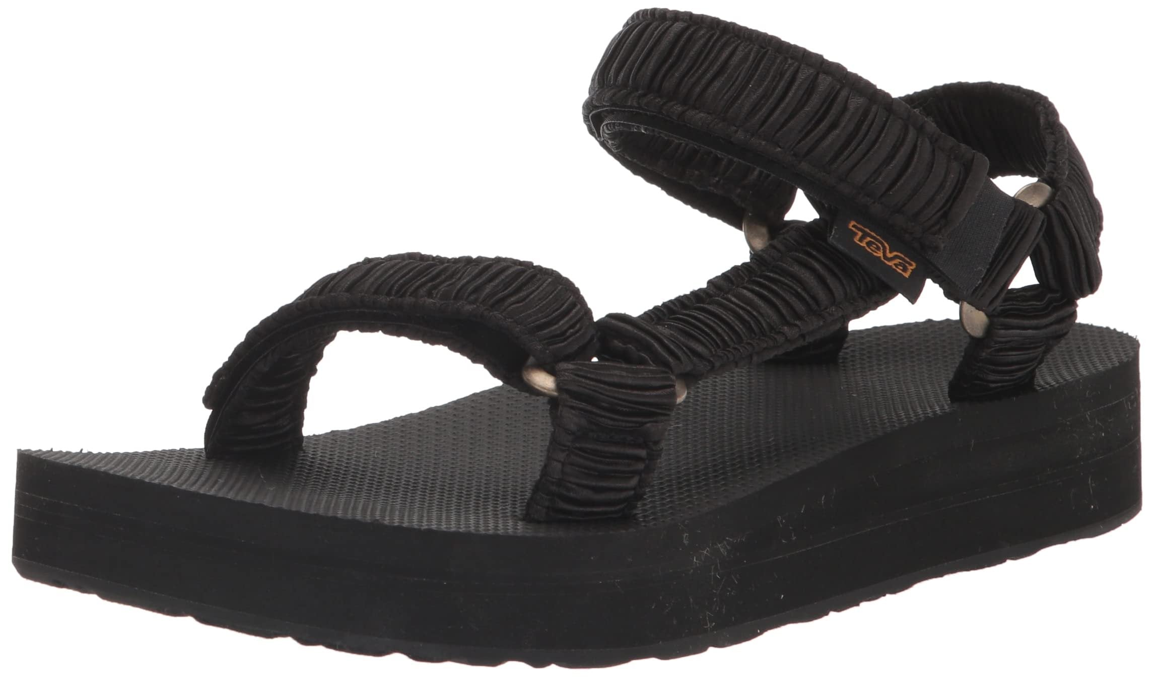 Teva Women's Midform Universal Satinya Sandal, Black, 9