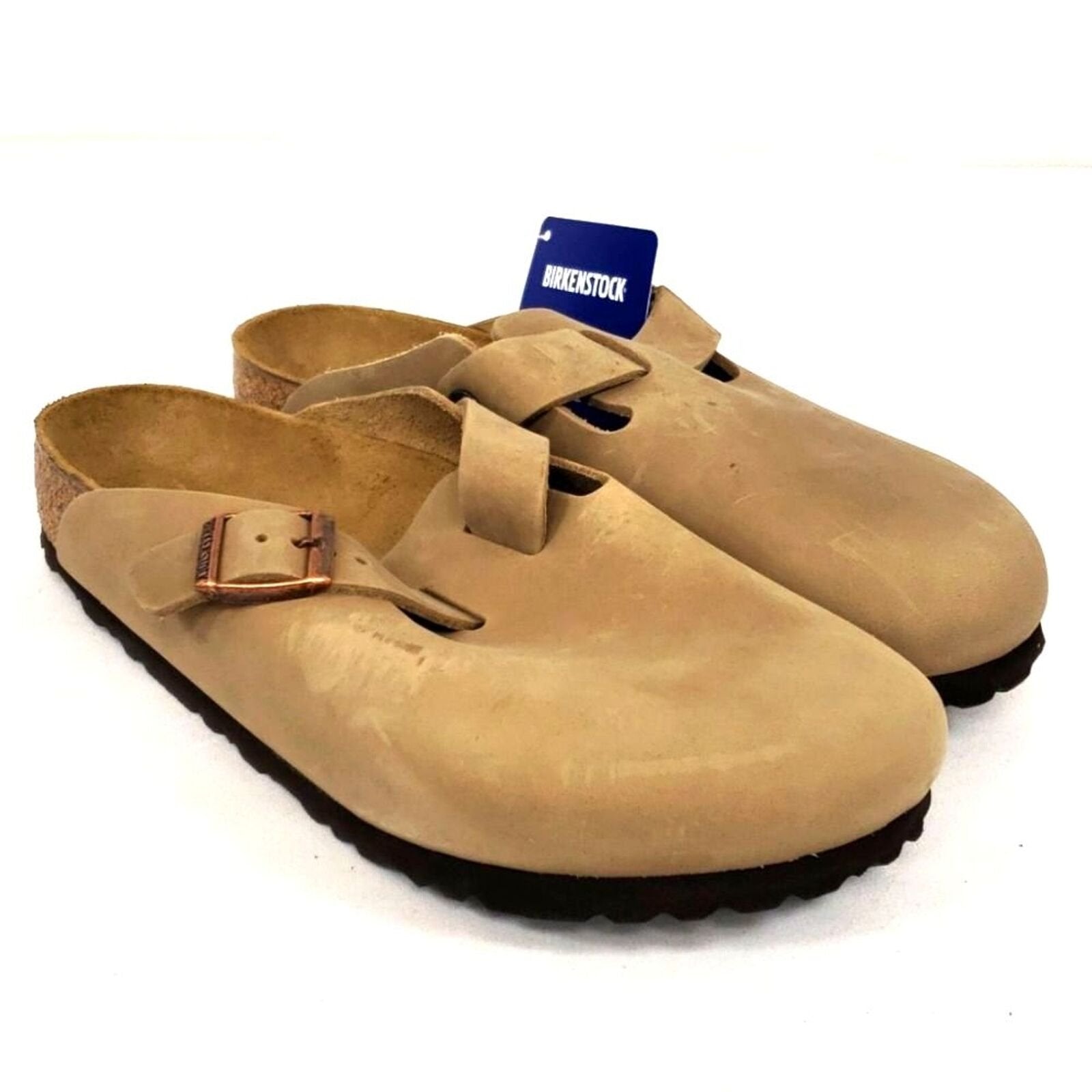 Birkenstock Unisexs Clogs and Mules brown leather 8 us