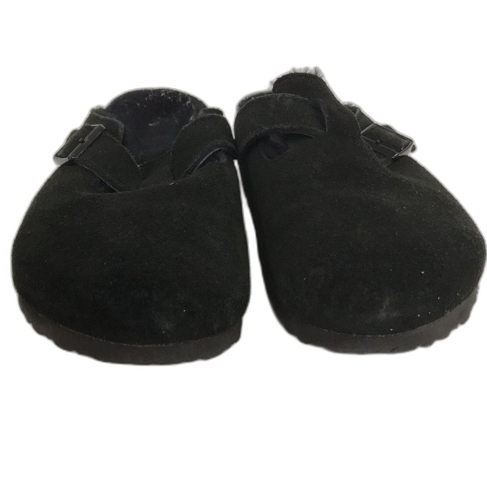 Birkenstock Womens Boston Shearling Clogs Black 7 Medium US