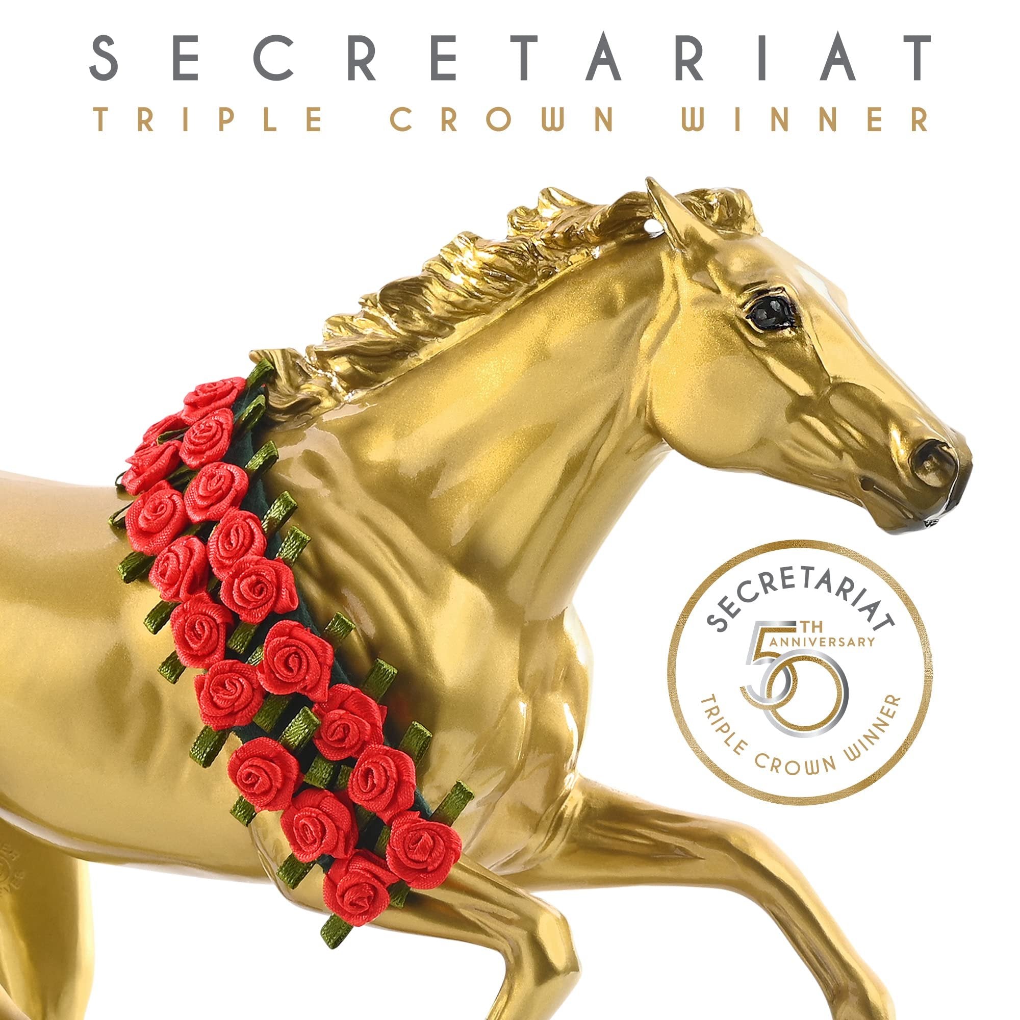 Breyer Horses Traditional Series - Secretariat 50th Anniversary Model | Limited Edition | Horse Toy Model | 14.25" x 9" | 1:9 Scale | Model #1874