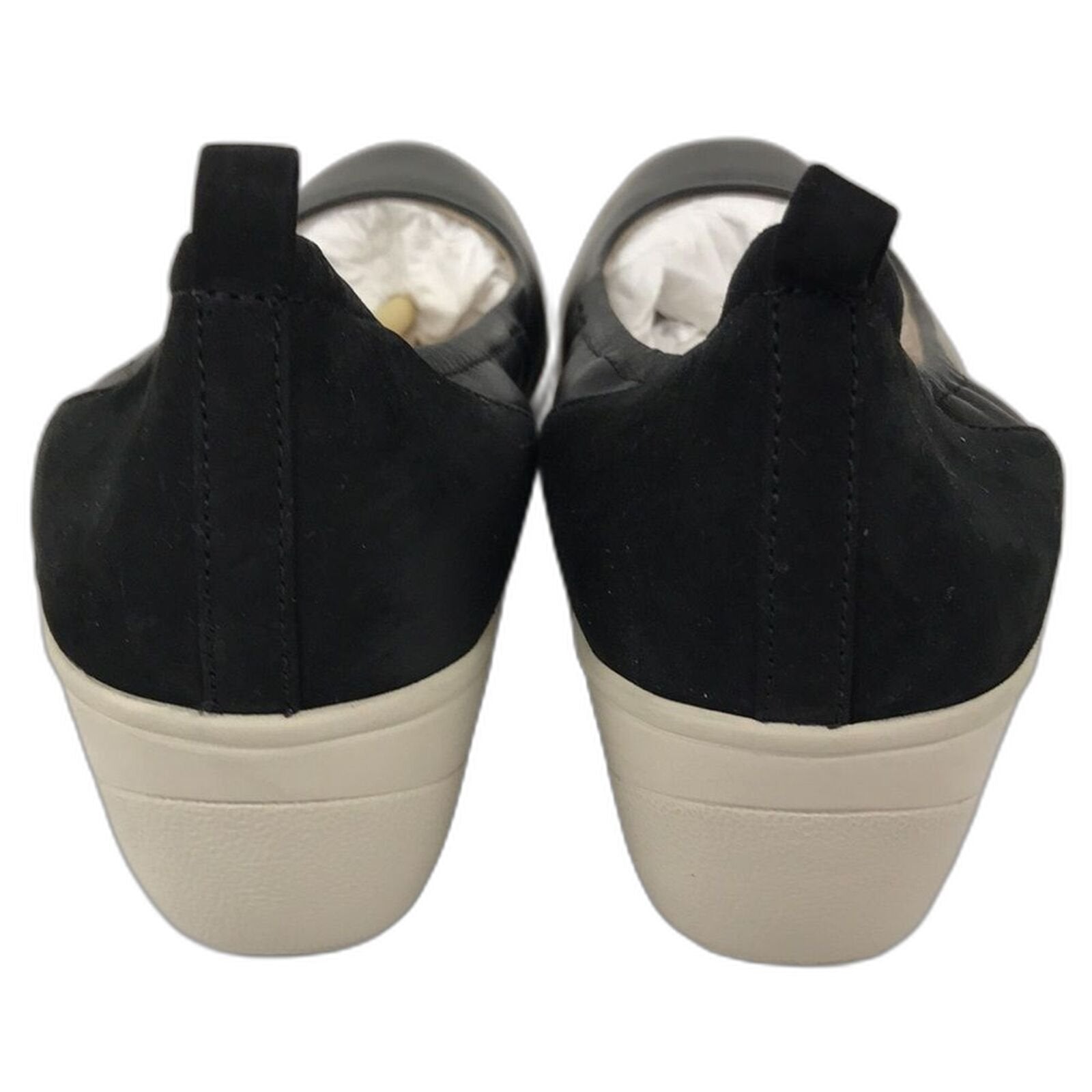 Vionic Jacey Womens Slip on Wedge Shoe Black leather 8 US