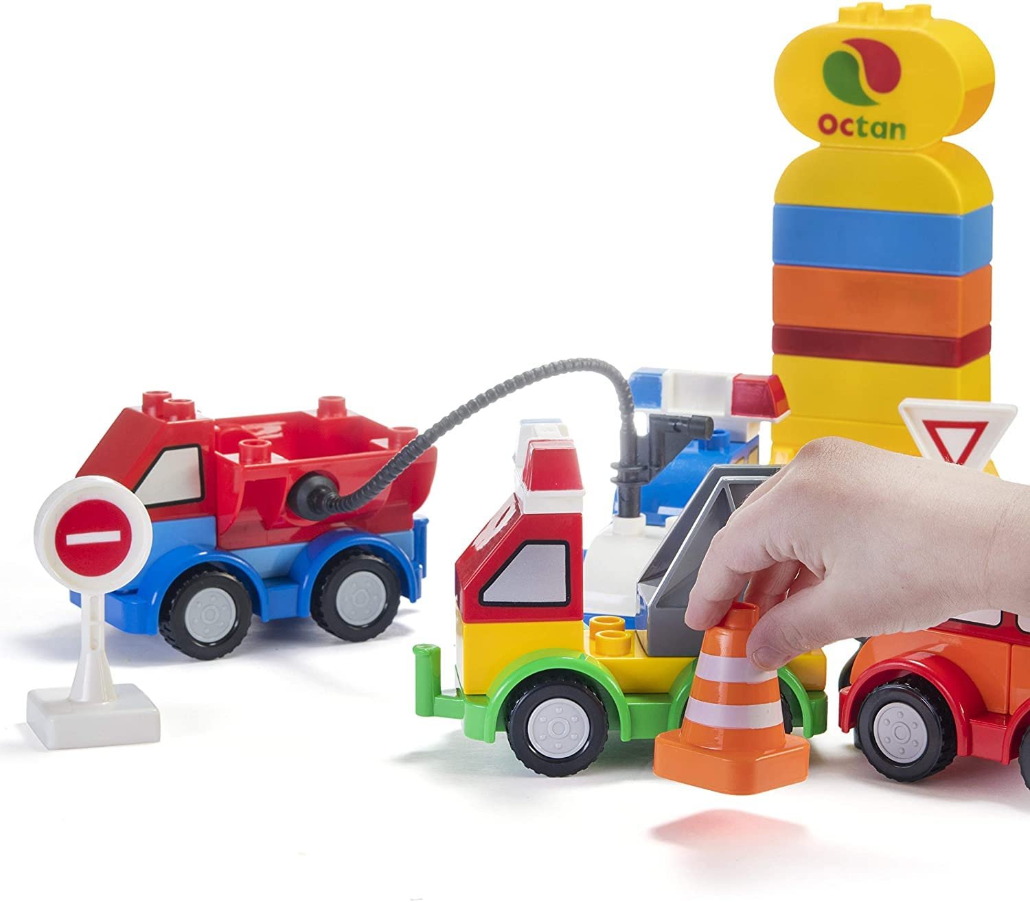 PREXTEX Building Toys Set Building Blocks - Build Your Own Toy Cars & Trucks with Building Blocks for Toddlers 3-5+