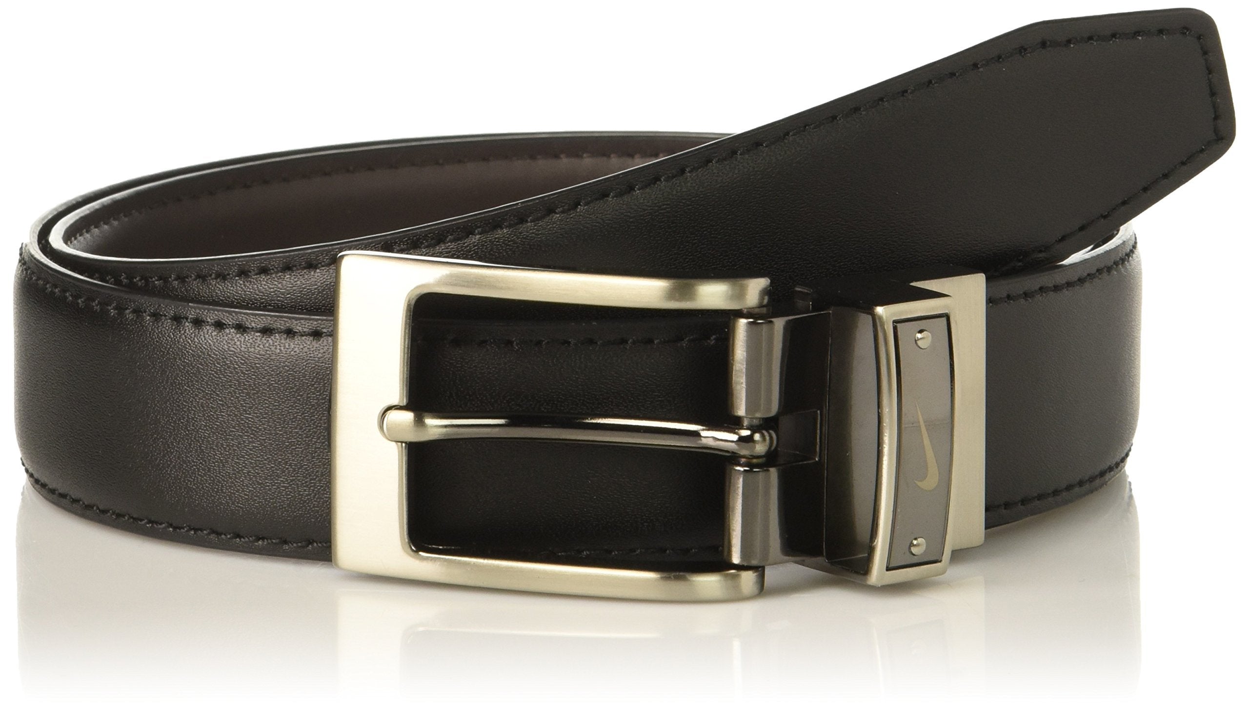 Nike mens Swoosh Laser Loop Reversible Belt