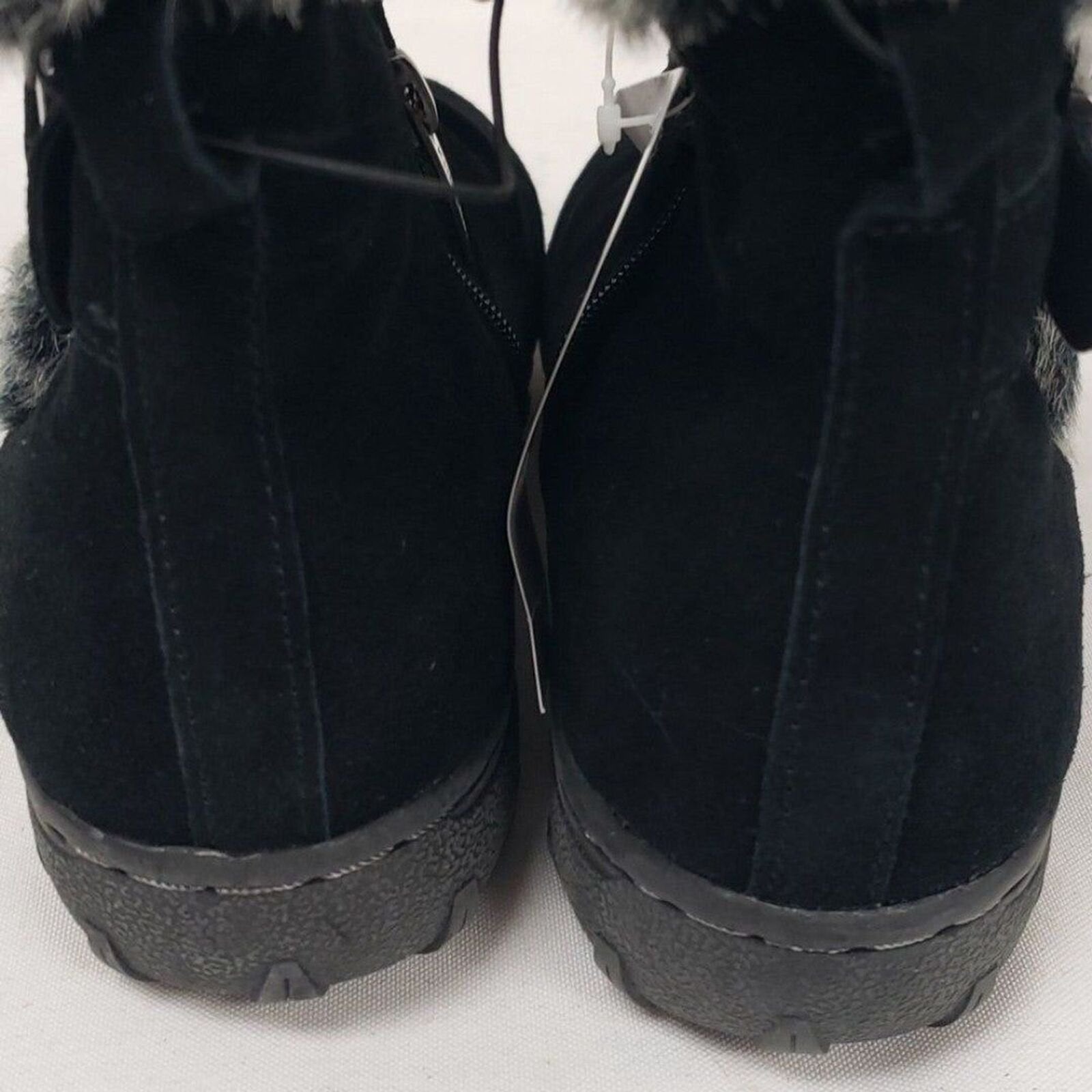KHOMBU Lindsey Boots Suede Leather Black Womens Size 7