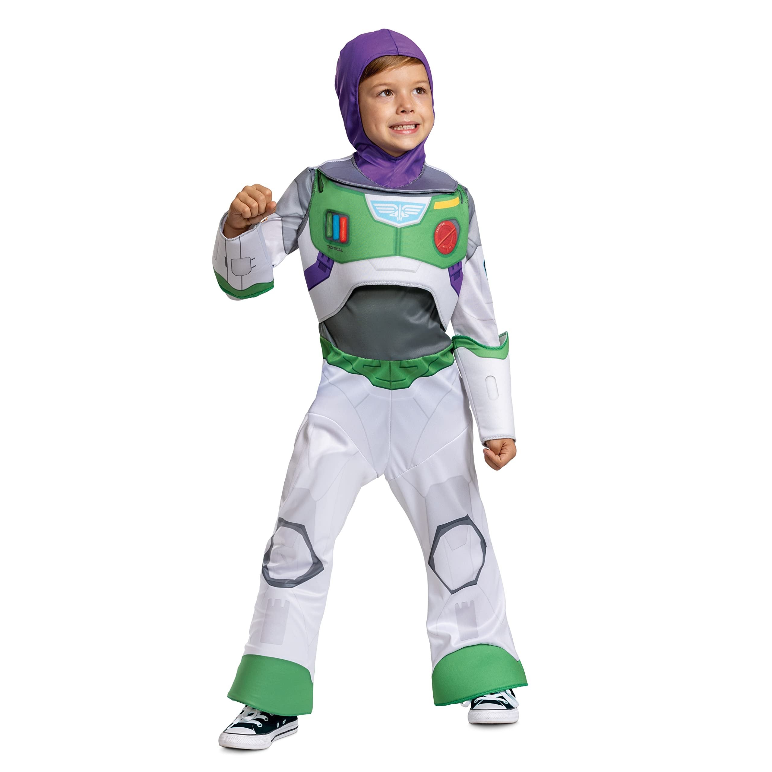 Disney Pixar Lightyear Buzz Space Ranger Costume for Kids, Official Disney Lightyear Costume Outfit, Child Size Extra Small (3T-4T)