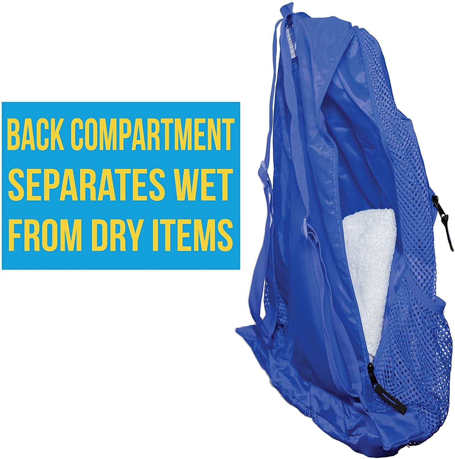 Athletico Mesh Swim Bag - Mesh Pool Bag With Wet & Dry Compartments for Swimming, the Beach, Camping and More