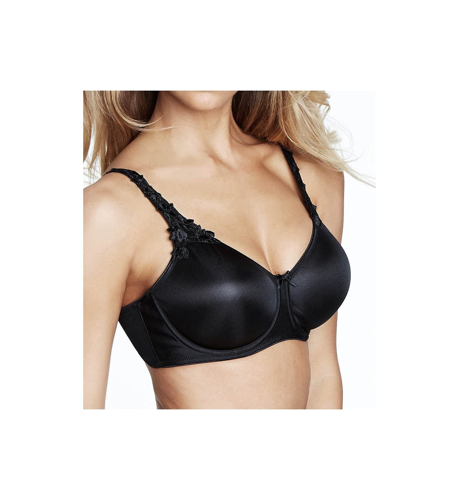 Dominique Womens Mystique Seamless Minimizer Bra Black 36F One Size