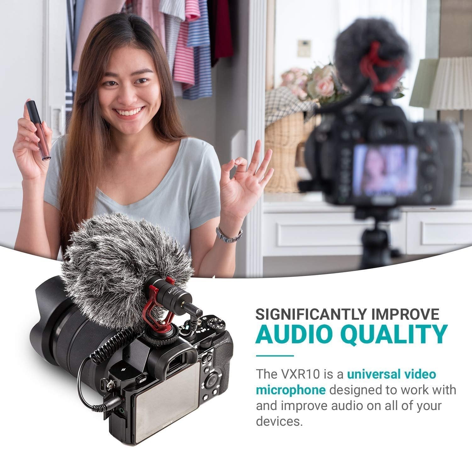 Movo VXR10 Microphonewith Lightning Dongle for iPhones