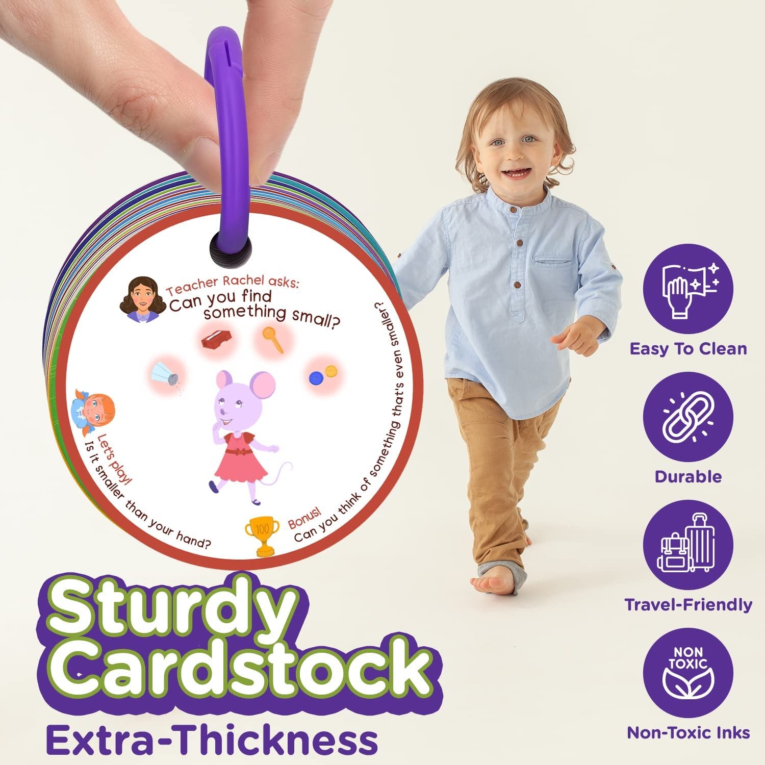 Zetz Brands Toddler Toys Trucks 2-5 Year Old Boys & Girls - Gift Your Toddler with This Fun Educational Toddler Scavenger Hunt Game at Home, Preschool Activity Toy - Extra-Thick Cards for Exploration