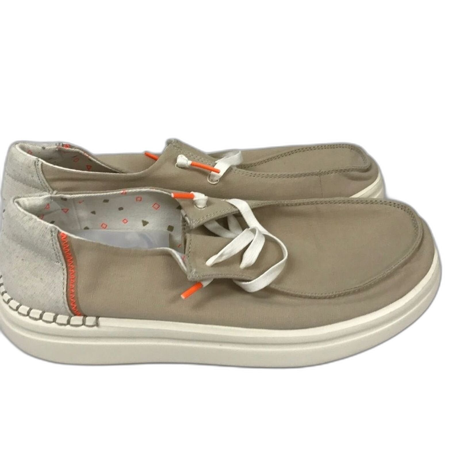 Hey Dude Wendy Rise Chambray Sandshell Womens Size 10