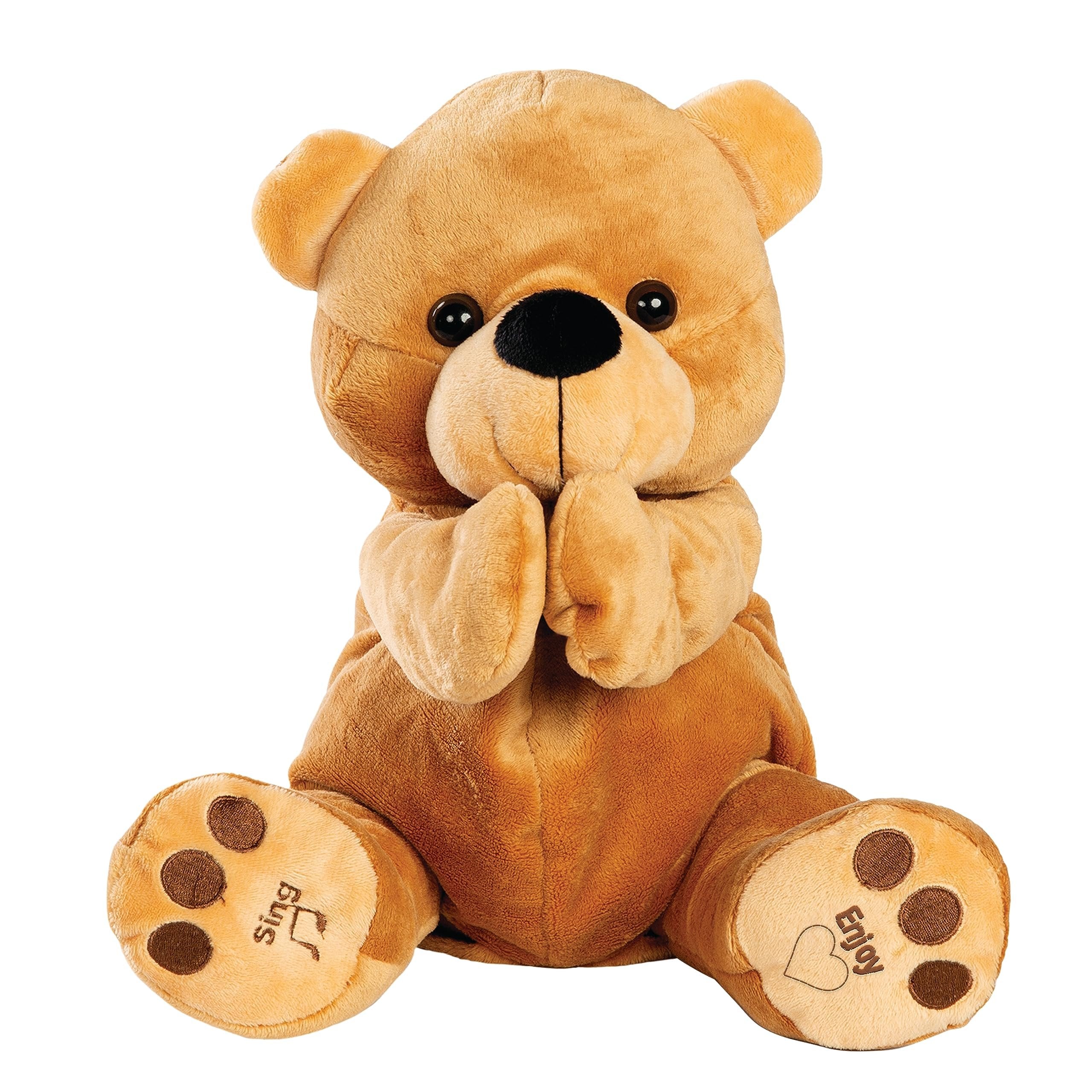 Bundaloo Clapping and Singing Bear Talking Stuffed Animal for Kids - Musical Toys for Babies and Toddlers - Animated Plush Gifts for Little Girls and Boys - Play Games and Sing Songs