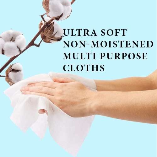 Disposable Dry Wipes, 1,000 Count Case Pack - Ultra Soft Non-Moistened Cleansing Cloths for Adults, Incontinence, Baby Care, Makeup Removal - 9.5" x 13.5" - Hospital Grade, Durable - by ProHeal