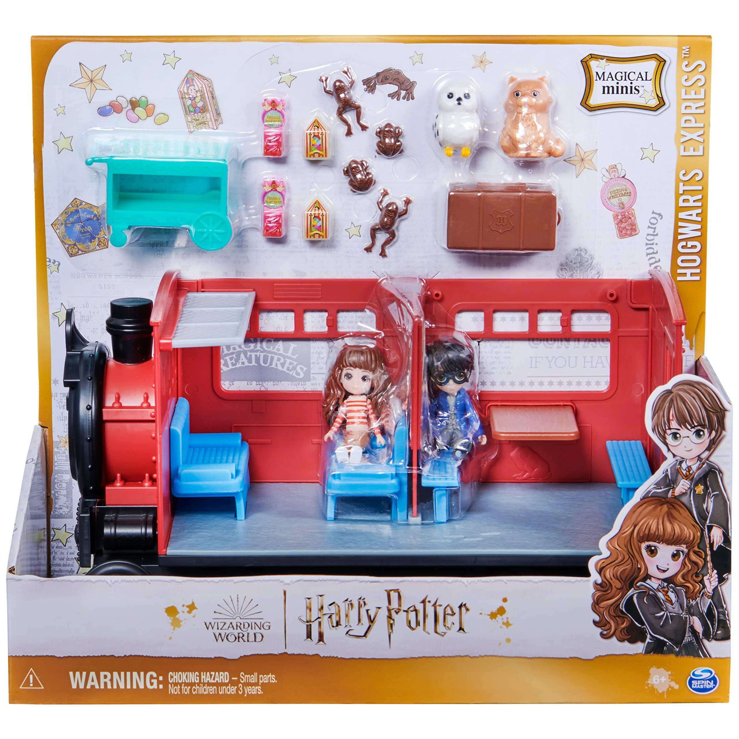Wizarding World Harry Potter, Magical Minis Hogwarts Express Train Toy Playset with 2 Exclusive Figures, 10 Accessories, Kids Toys for Ages 6 and up