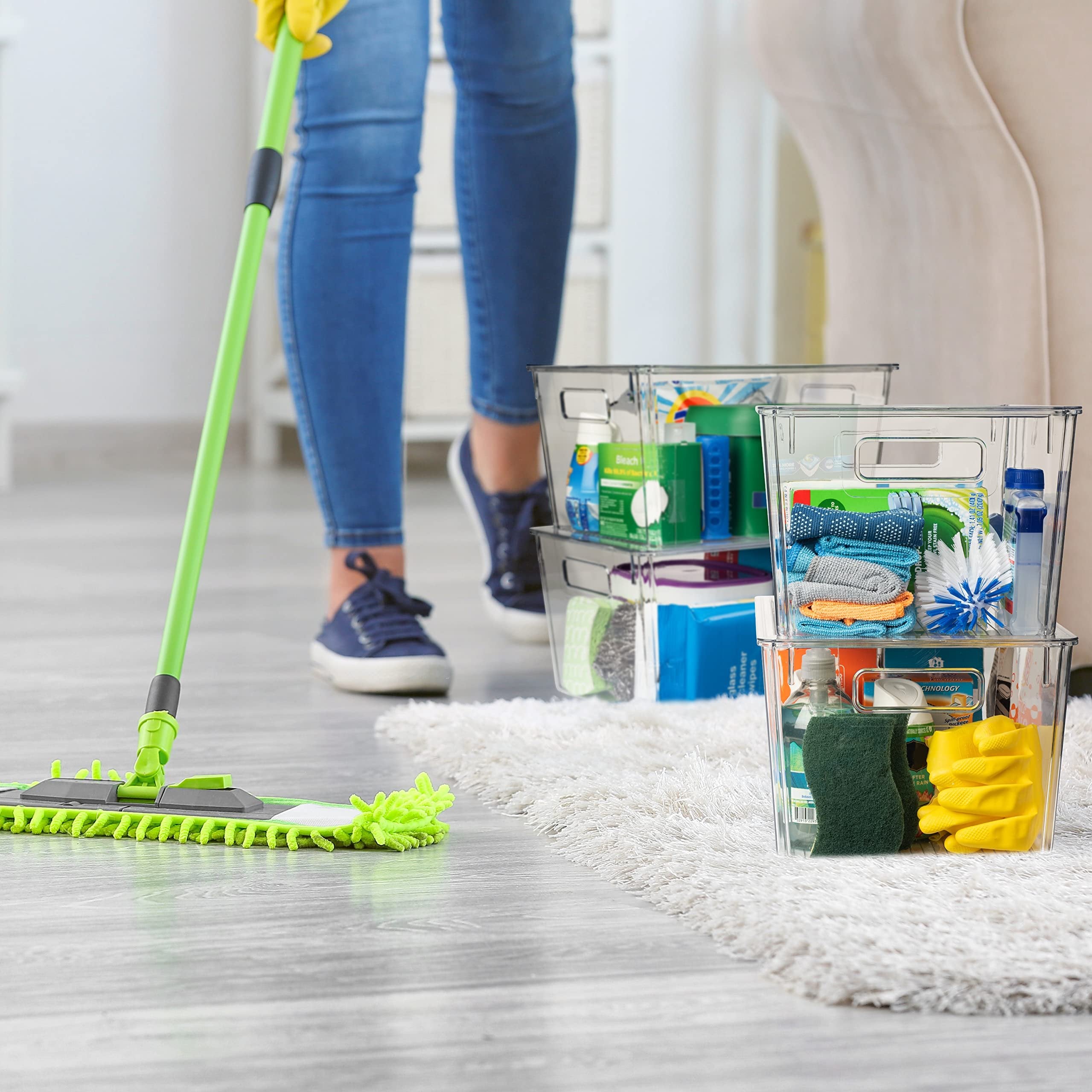 ClearSpace Plastic Storage Bins with Lids X-Large - Perfect Kitchen Organization or Pantry Storage - Fridge Organizer, Pantry Organization and Storage Bins, Cabinet Organizers