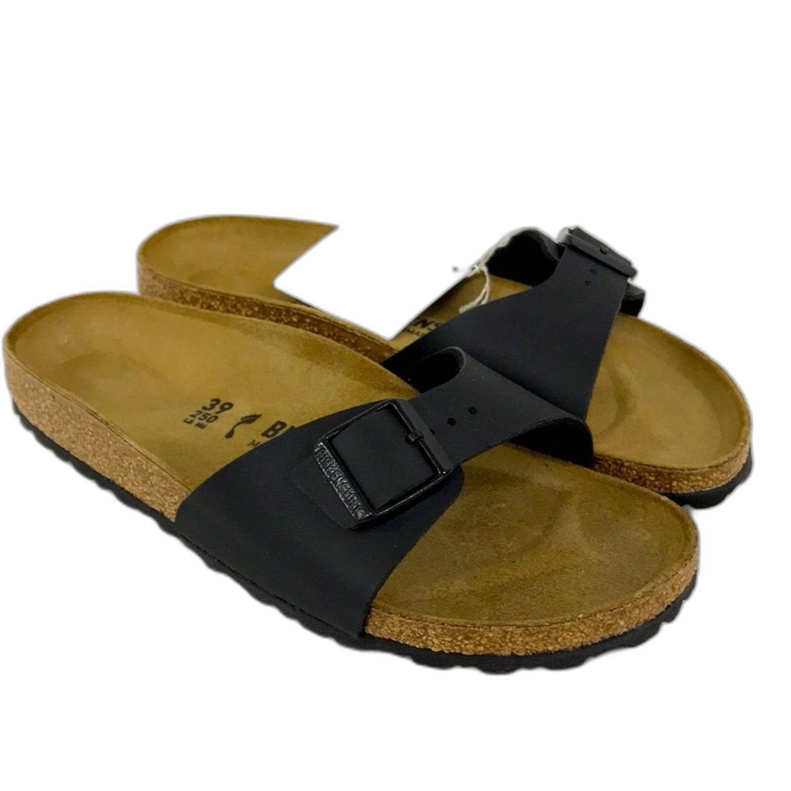 Birkenstock Womens Madrid Black Synthetic Sandals 8 US