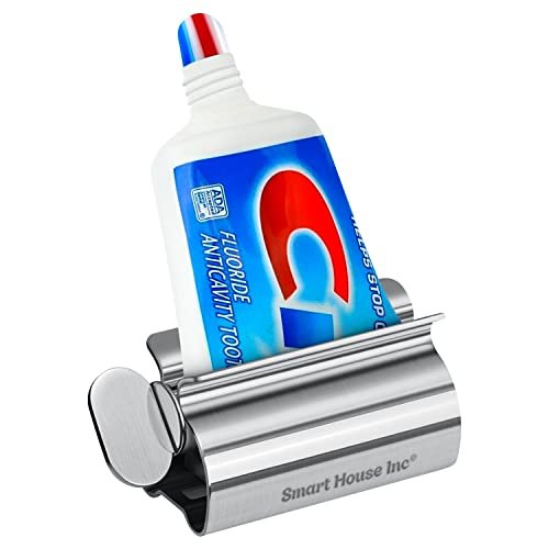 Toothpaste Squeezer Tube Roller Stainless Steel Tube Squeezer Rollers, Saves Toothpaste, Creams, Puts an end to Waste - Simple and Practical (Silver)