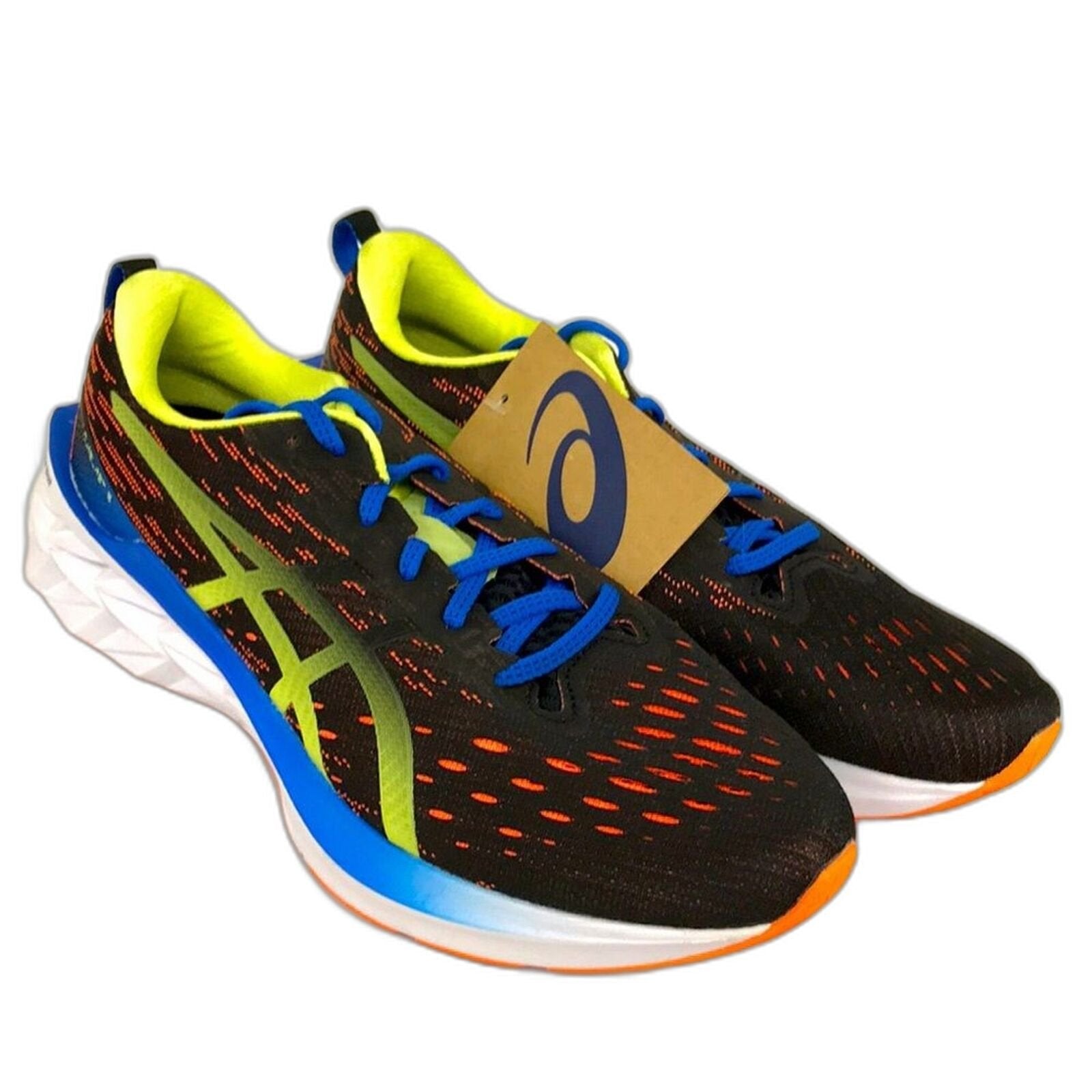 ASICS Mens NOVABLAST 2 Running Shoes Black Shocking Orange 11 US