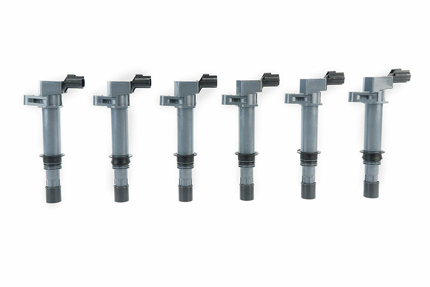 Ignition Coil Pack Set of 6 - Replaces 56028138AF, C1231 - Compatible with Dodge, Jeep Vehicles - 2002-2008 Ram 3.7 & 4.7L - 2000-2008 Dakota, Durango - 2002-2008 Grand Cherokee, Liberty - Very Good