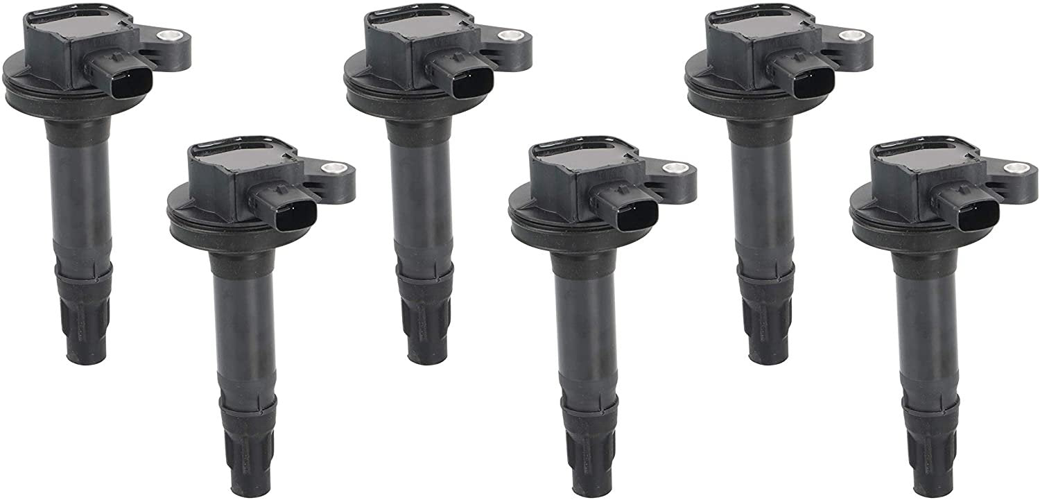 Set of 6 Ignition Coils for Ford Mercury Mazda Lincoln - Fits 3.5L 3.7L V6 - Edge F150 Explorer Mustang Taurus X MKZ - Replaces 7T4E-12A375-EE DG520 - Free Shipping