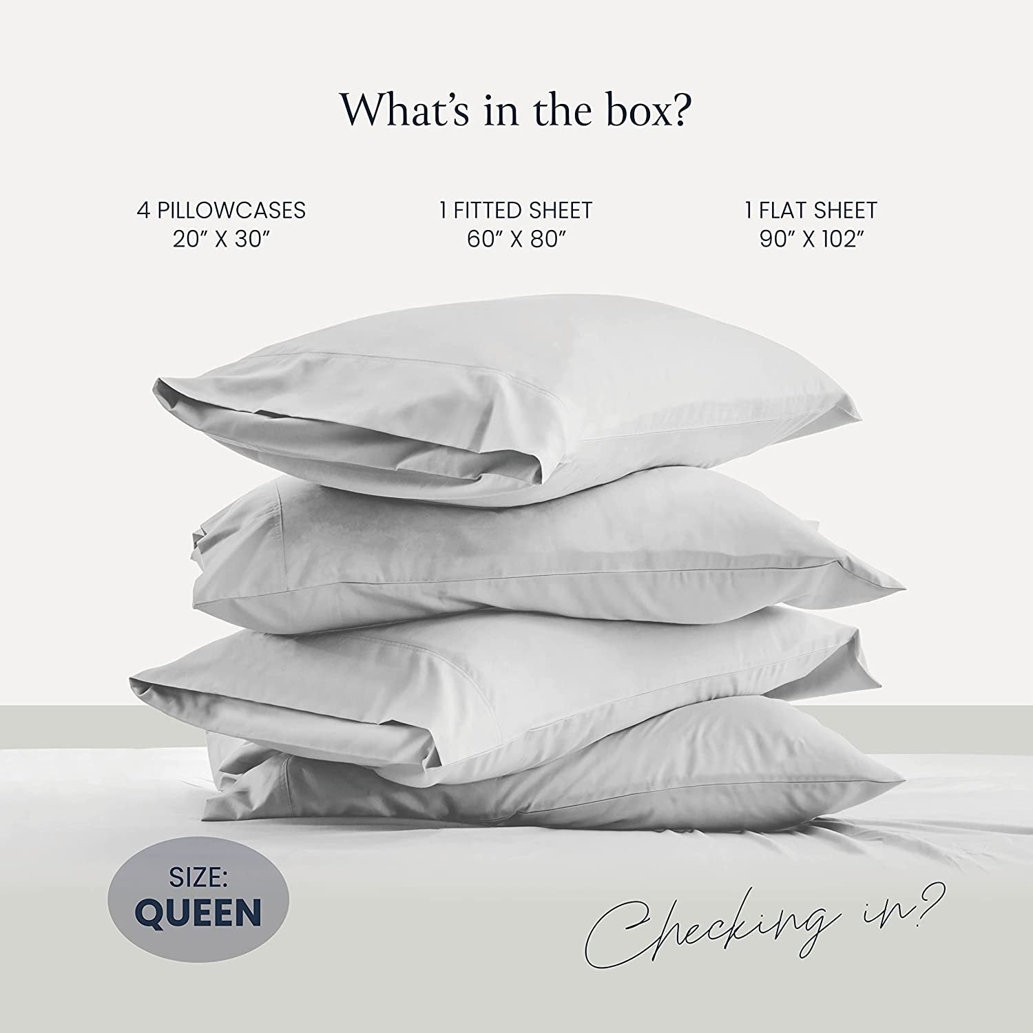 BELADOR Silky Soft King Sheet Set - Luxury 4 Piece Bed Sheets for King Size Bed, Secure-Fit Deep Pocket Sheets with Elastic, Breathable Hotel Sheets and Pillowcase Set, Wrinkle Free Oeko-Tex Sheets