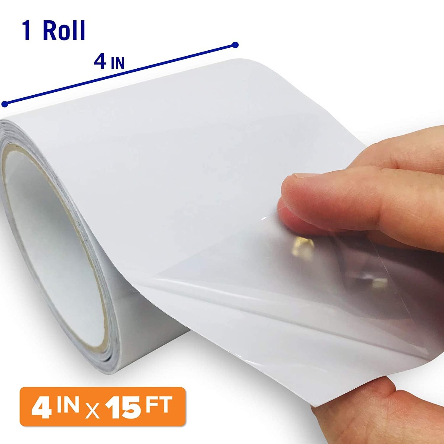 White Waterproof Tape for Outdoor Use | Heavy Duty 15' Feet x 4 Inches | Marine Grade Rubberized Sealing | Better Boat