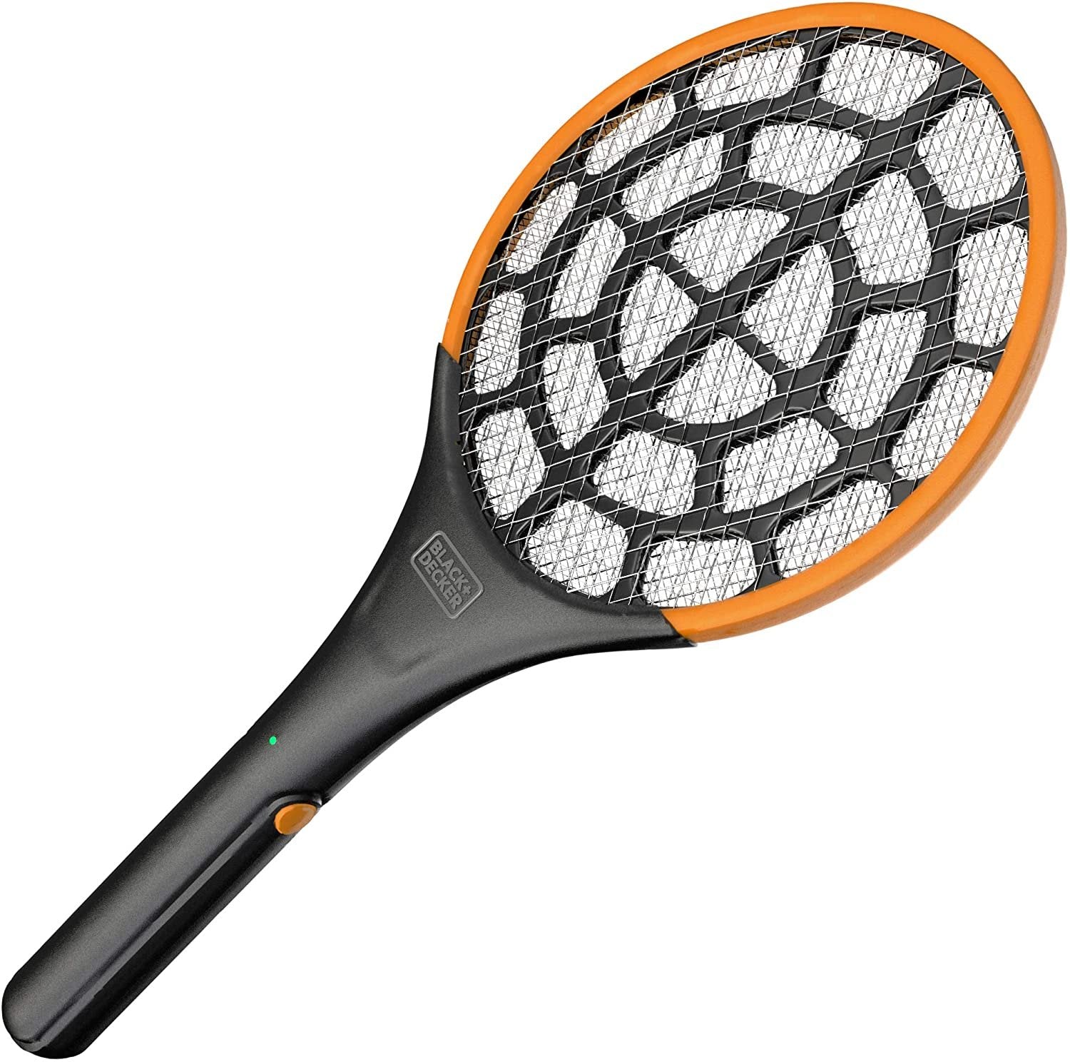 Black+Decker Electric Fly Swatter Zapper Racket- PRO 2.0 Size- Handheld Indoor/Outdoor- Non-Toxic, Safe for Humans & Pets