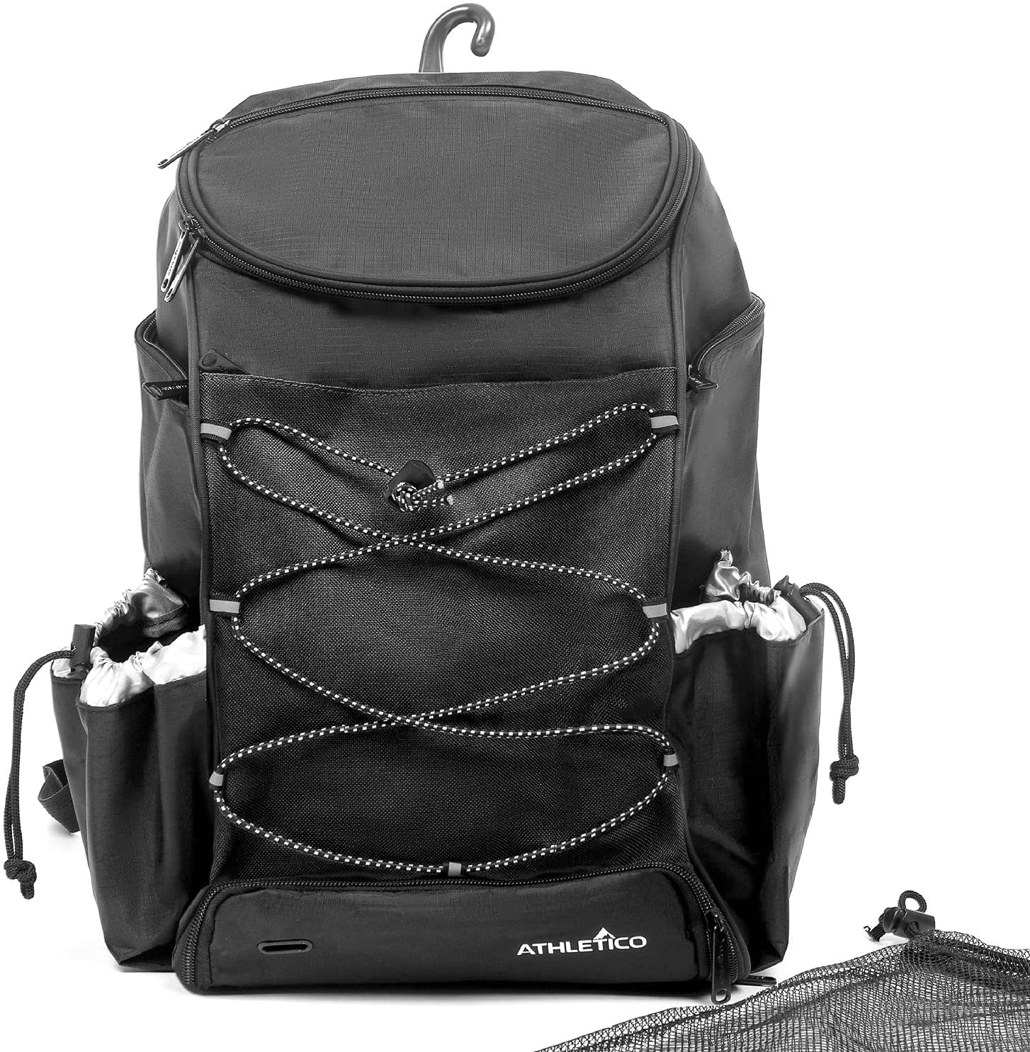 Athletico Pickleball Backpack - Pickleball Bags for Men or Women Includes Pickleball Ball Holder (Black)