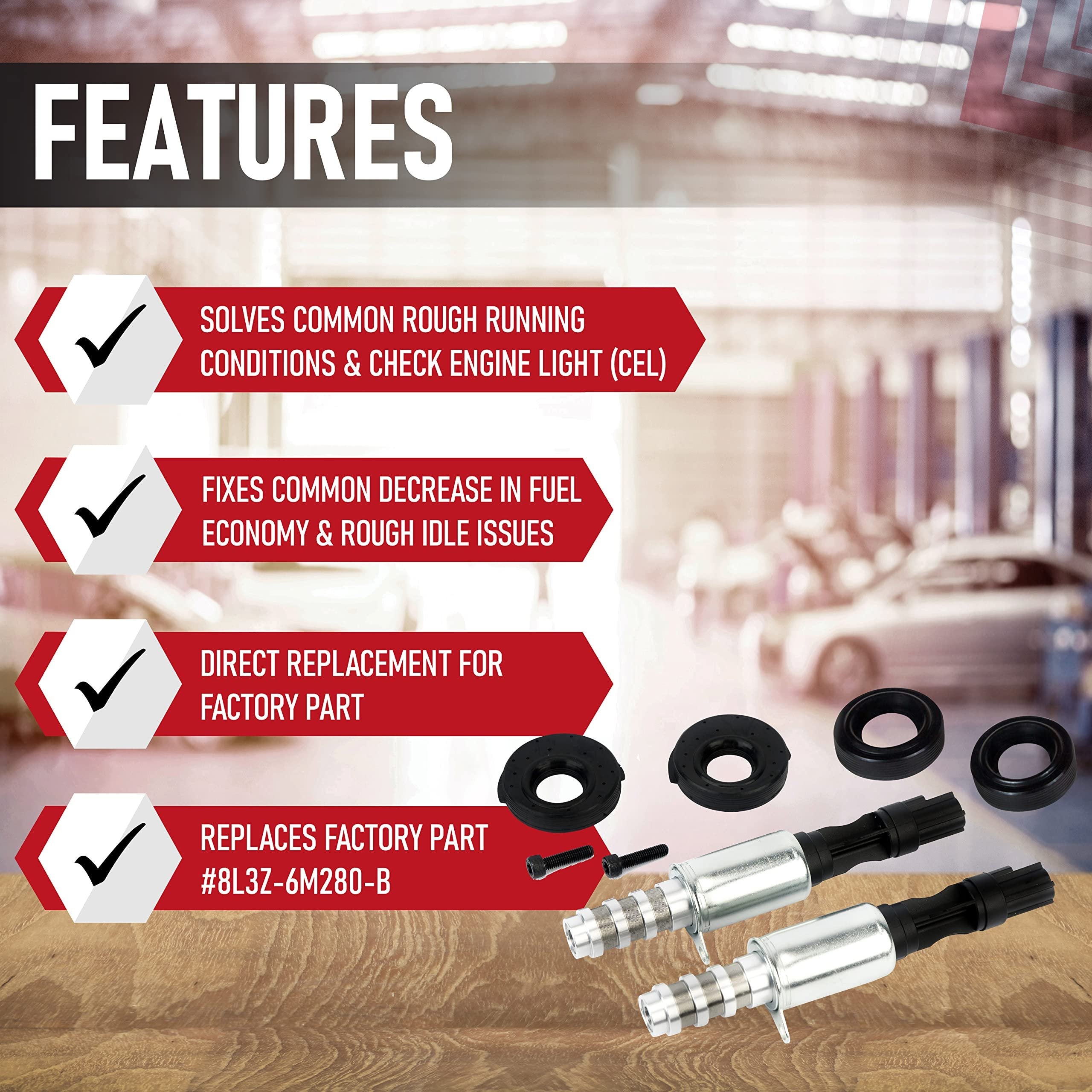 Ford Lincoln Mercury VCT Solenoid Kit 3V 5.4L 8L3Z-6M280-B - Expedition F150 F250 F350 F450