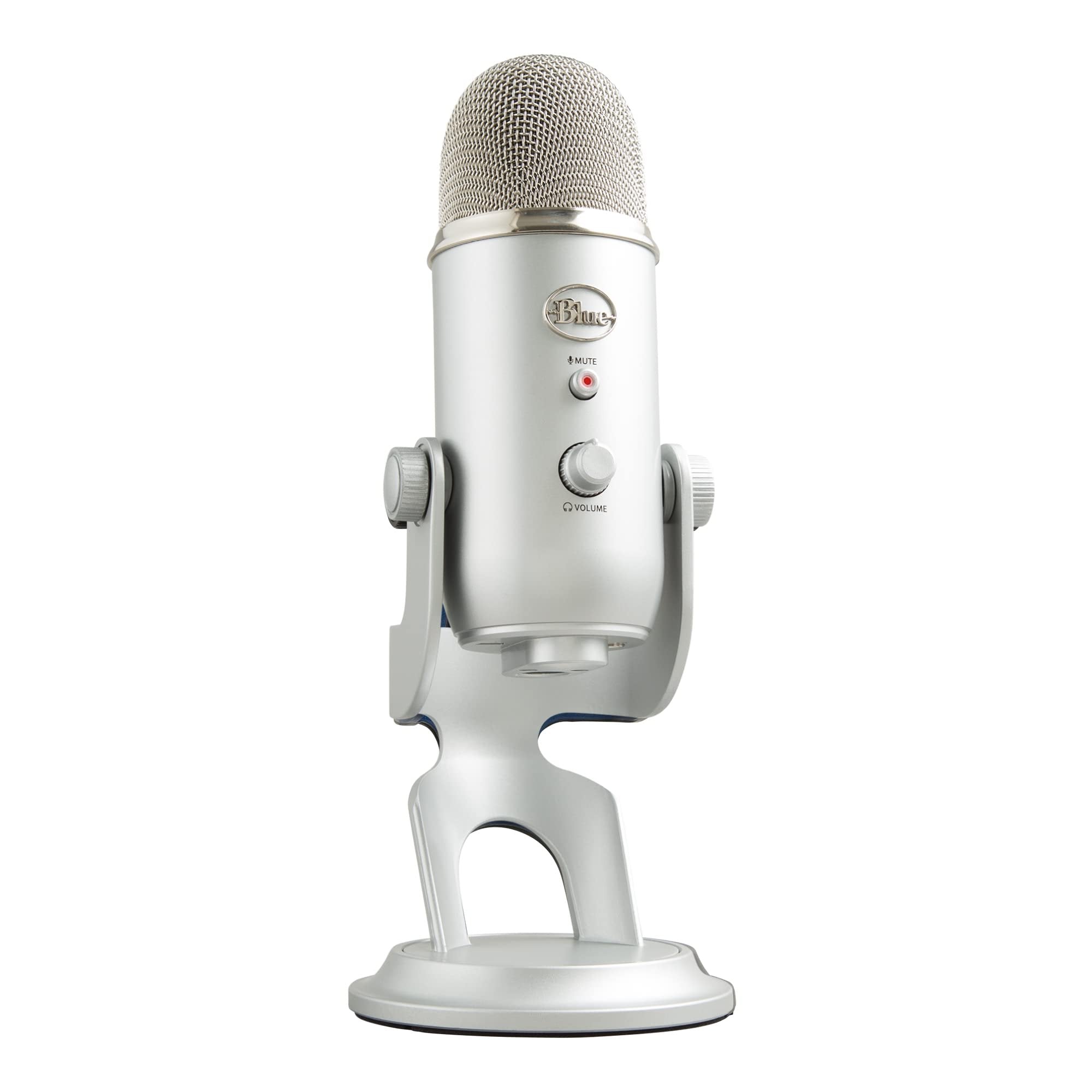 Logitech for Creators Blue Yeti USB Mic - Silver, Mic Only, Blue VO!CE, 4 Pickup Patterns, Plug and Play - Free Shipping & Returns