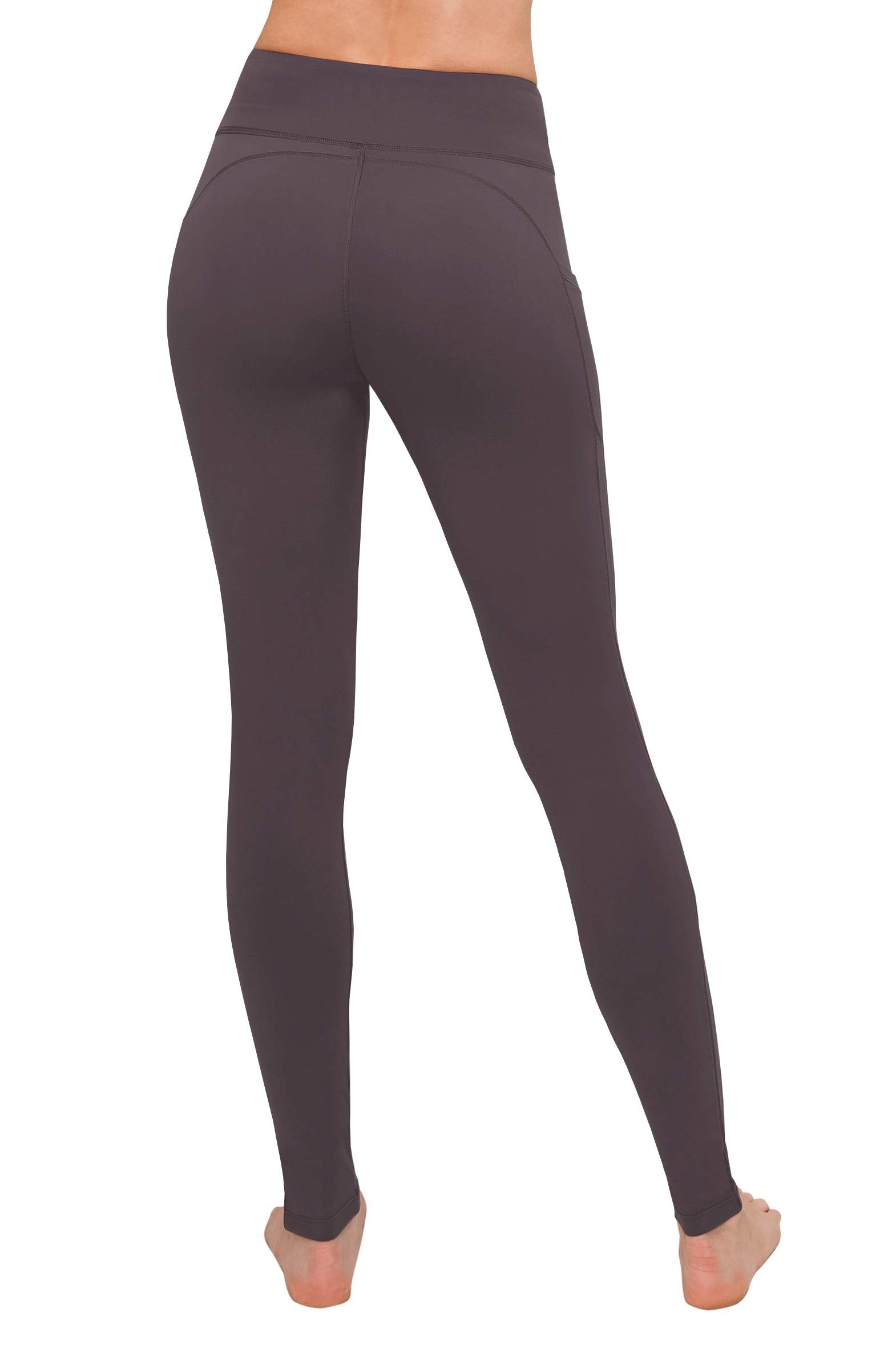 Satina Vintage Violet High Waisted Leggings - One Size: Regular & Plus Women, 3" Waistband