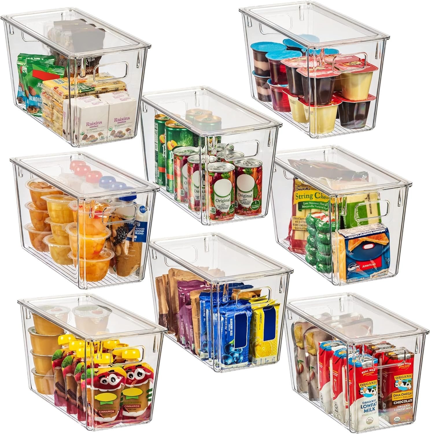 ClearSpace Plastic Storage Bins with Lids – Perfect Kitchen Organization or Pantry Fridge Organizer, and Bins, Cabinet Organizers