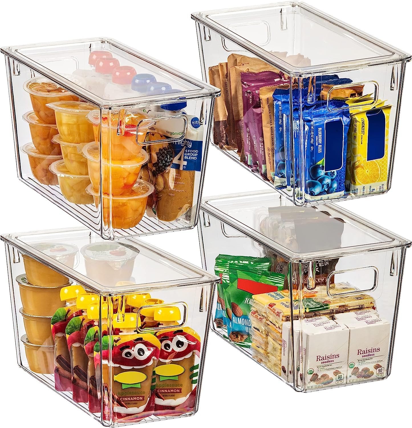 ClearSpace Plastic Storage Bins with Lids – Perfect Kitchen Organization or Pantry Fridge Organizer, and Bins, Cabinet Organizers