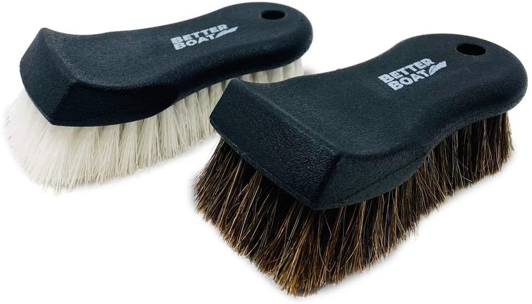 Car Upholstery Brush Set Horse Hair Multicolor - Detailing for Interior, Boat, Couch, Sofa, Leather Cleaner