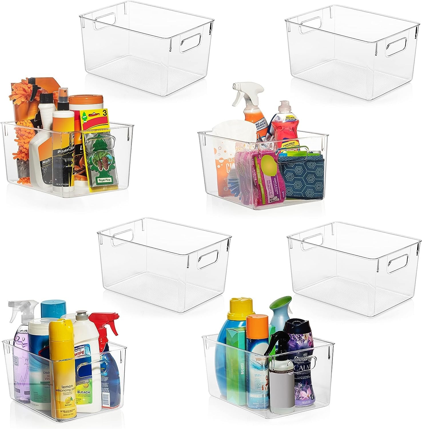 ClearSpace Plastic Storage Bins – Perfect Kitchen Organization or Pantry Storage – Fridge Organizer, Pantry Organization and Storage Bins, Cabinet Organizers