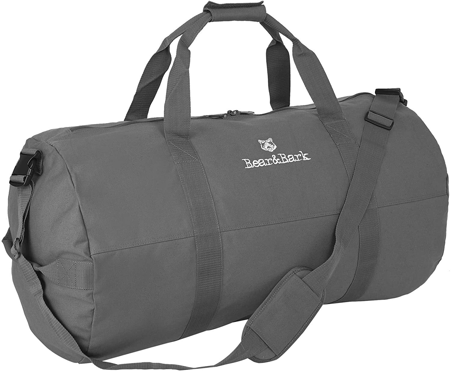 Military Canvas Duffel Bag - Grey 32"x18" - Military and Army Cargo Style Carryall Duffel for Men and Woman