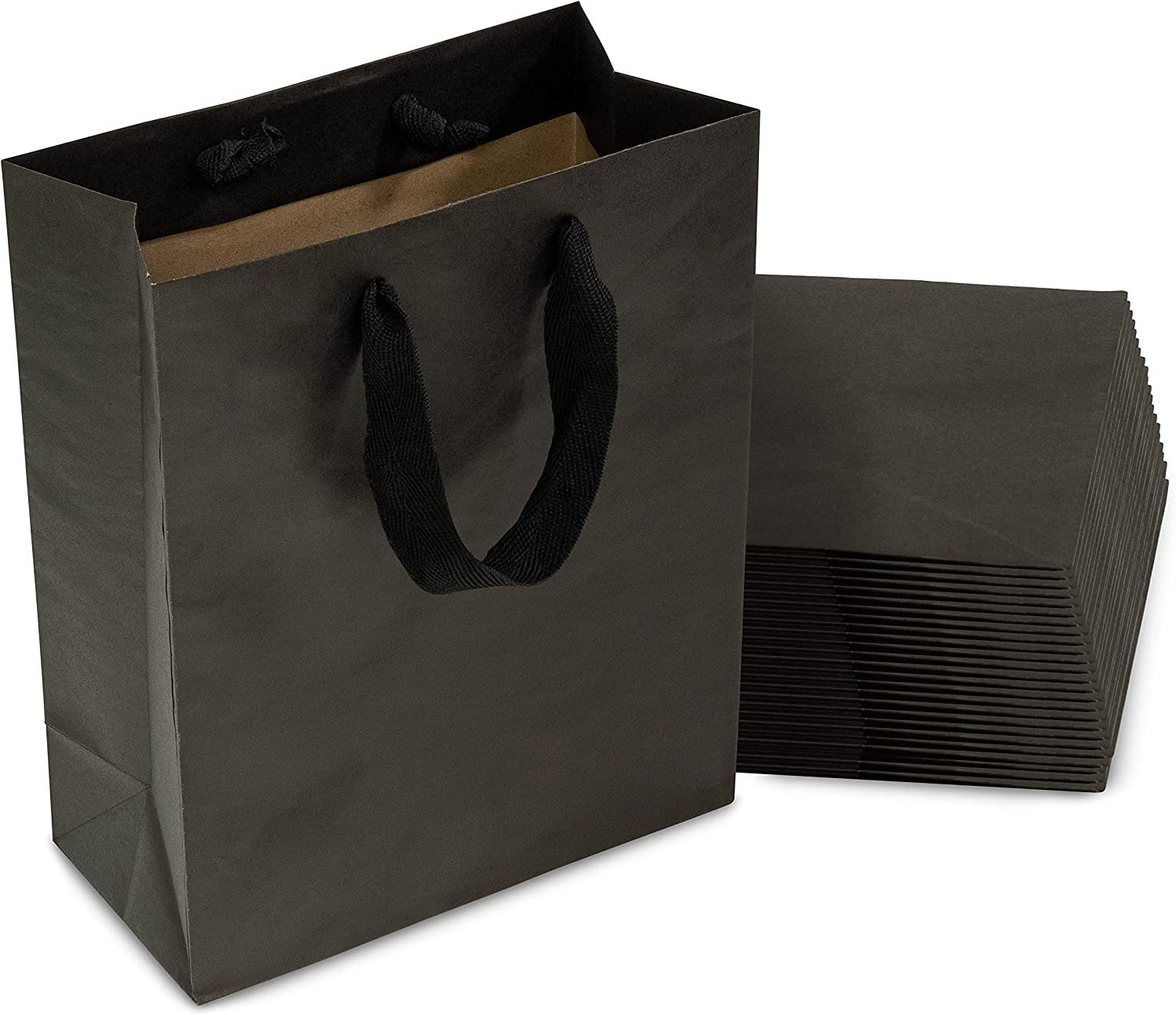 Reusable Gift Bags - 12 Pack Large Totes with Handles, White Eco Friendly Fabric - Size 16x6x12