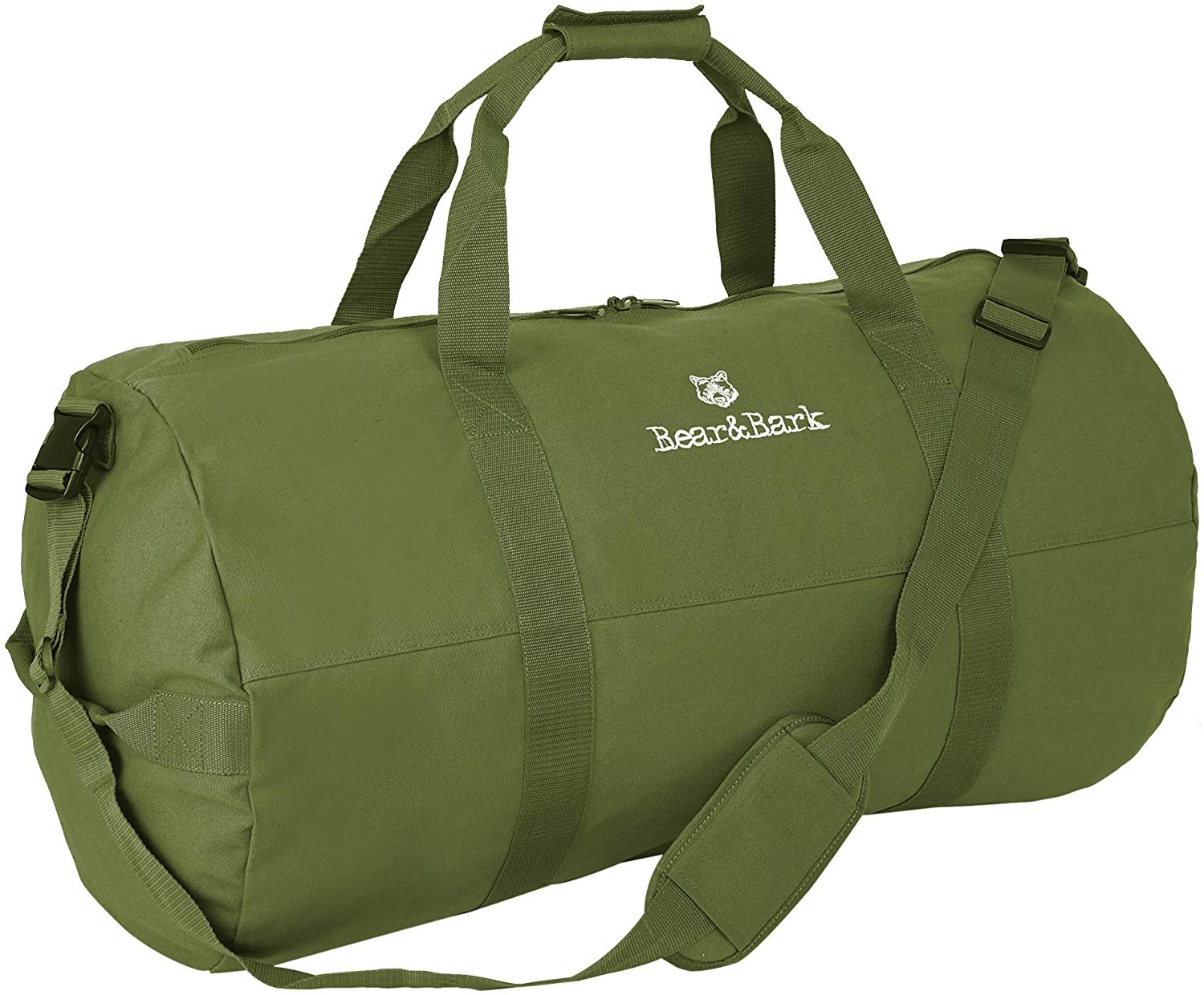 Desert Brown Military Canvas Duffel Bag Giant 56x22 - Army Cargo Style Carryall for Men and Women
