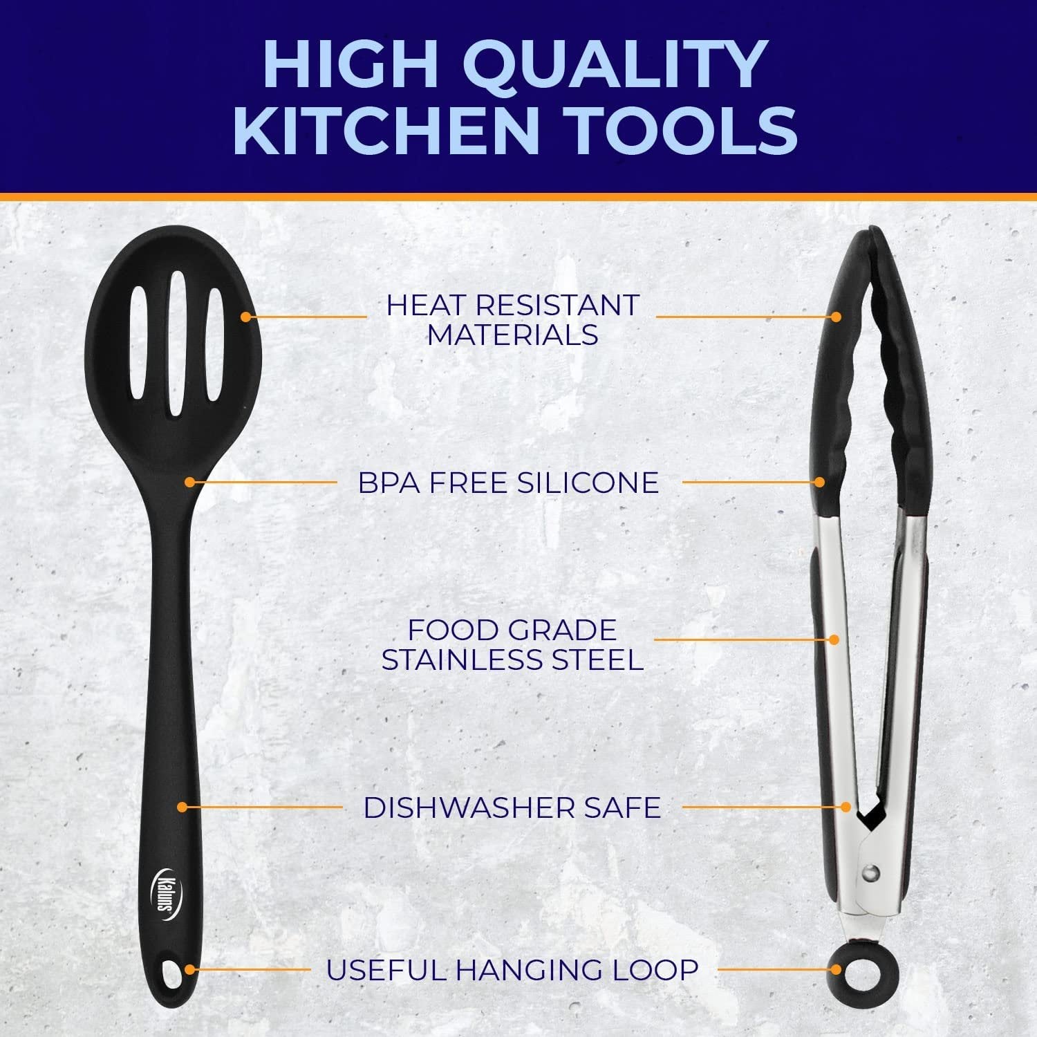 Kitchen Utensils Set, 24 Silicone Cooking Utensils, Non-Stick and Heat Resistant Kitchen Tools, Useful Cooking Gadgets (Black)