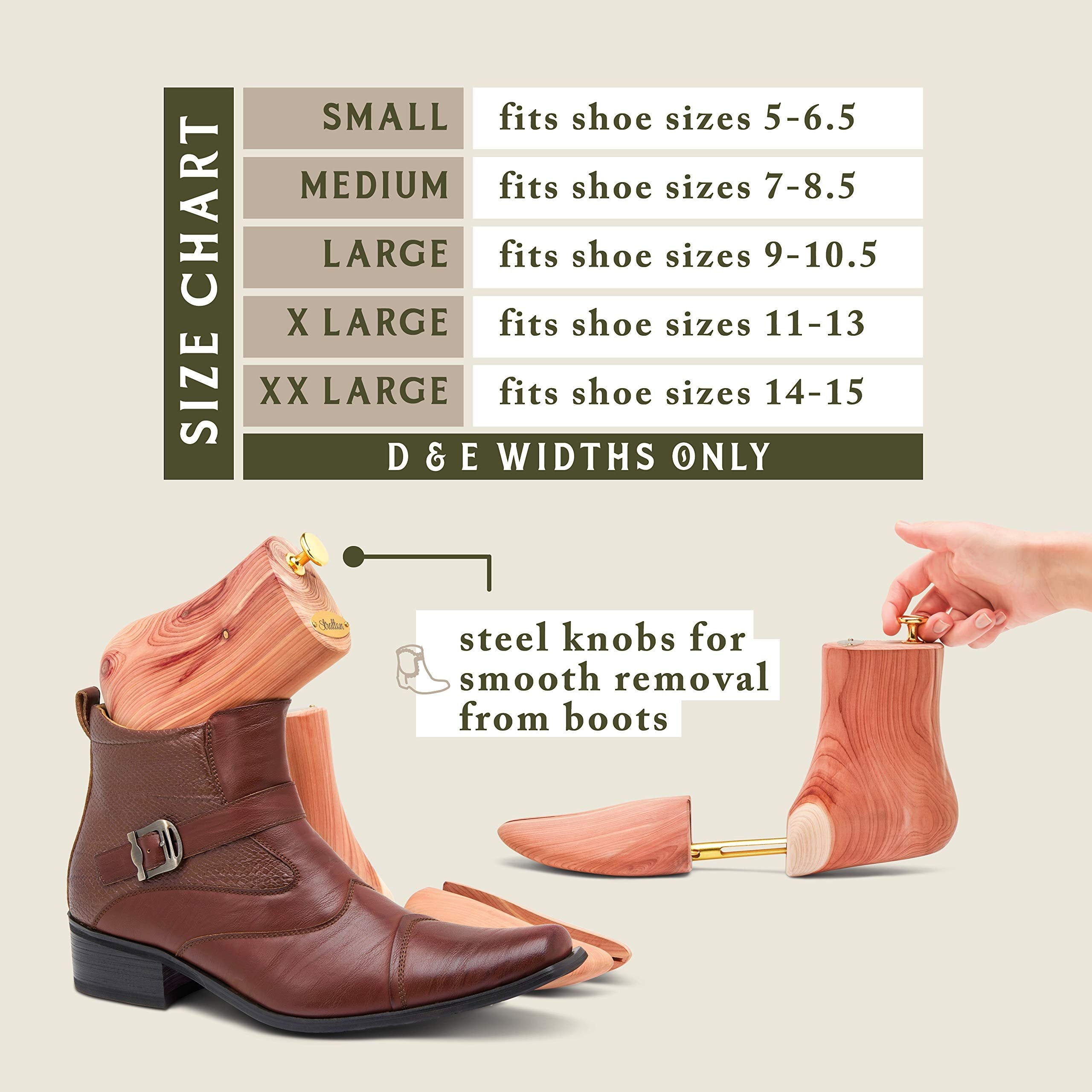 Stratton Cedar Boot Tree for Men - Size Medium 7-8.5 - Aromatic Red Cedar - Free Shipping & Returns