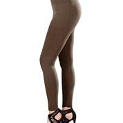 SATINA High Waisted Leggings Tummy Control Compression | Mocha One Size Free Shipping