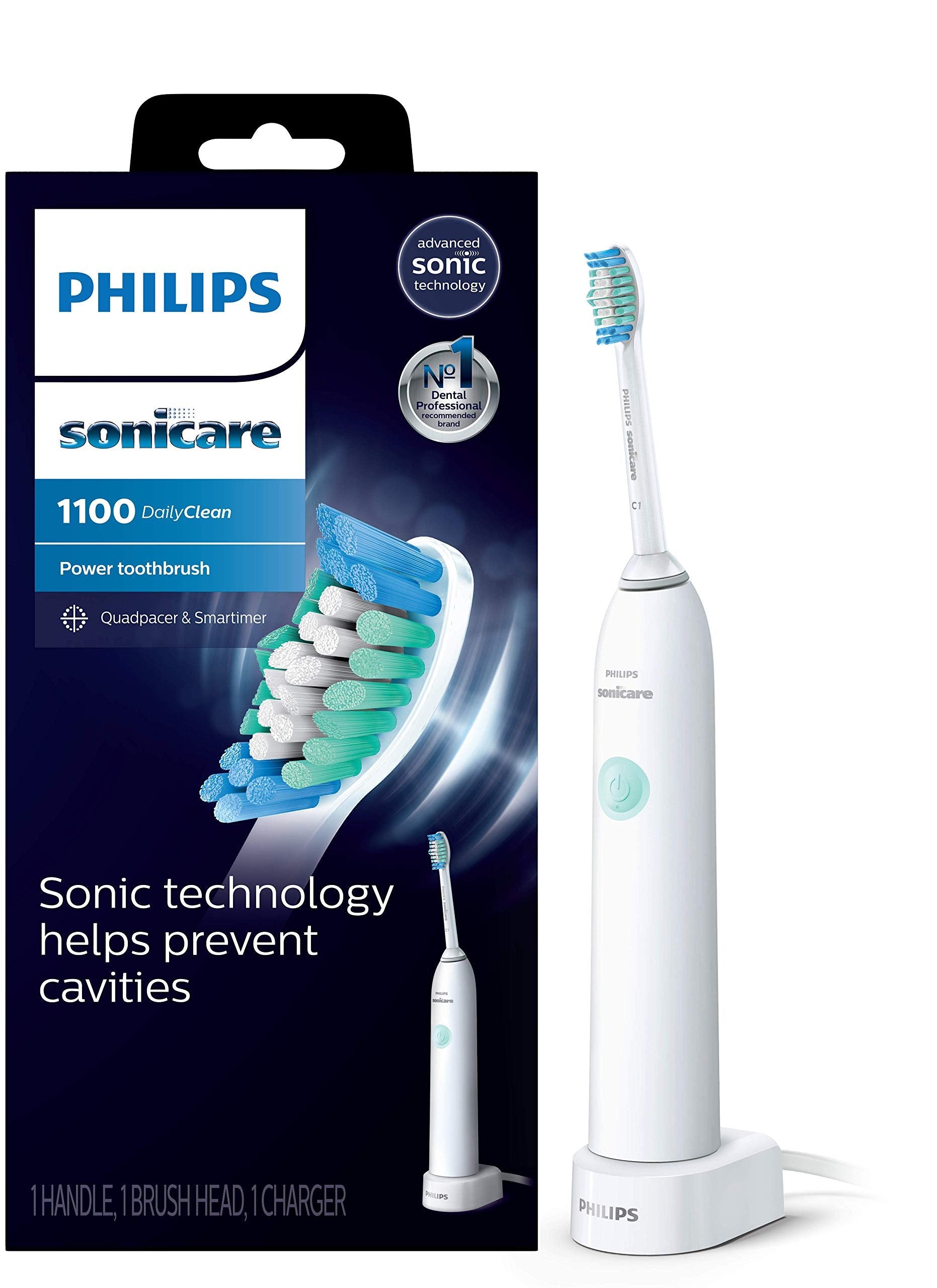Philips Sonicare DailyClean Electric Toothbrush - White - 3 Piece Set - Rechargeable - Free Shipping & Returns