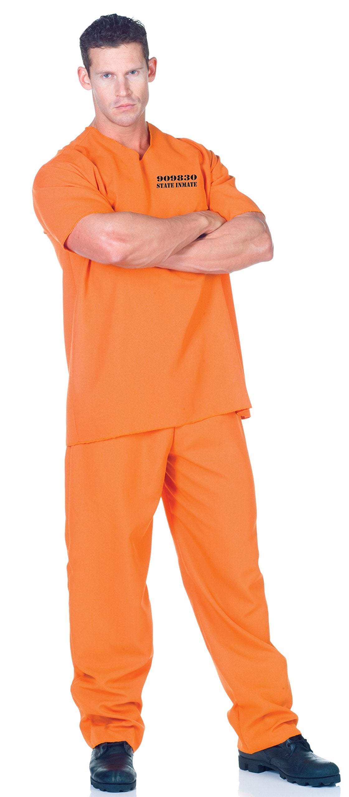 Underwraps Public Offender Orange Costume - Men's One Size - Free Shipping & Returns