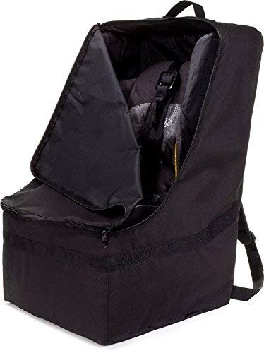 Zohzo Car Seat Travel Bag Black - Adjustable Padded Backpack, Size 1, Free Shipping & Returns