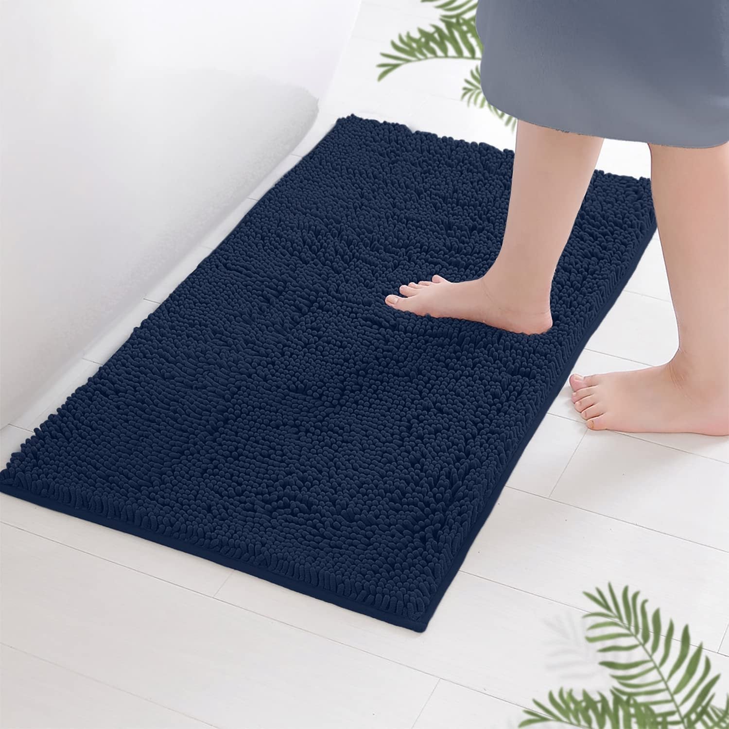 LuxUrux Lavender Bathroom Rugs-Extra-Soft Plush Bath Shower Bathroom Rug,1'' Chenille Microfiber Material, Super Absorbent Shaggy Bath Rug. Machine Wash & Dry (15 x 23, Lavender)