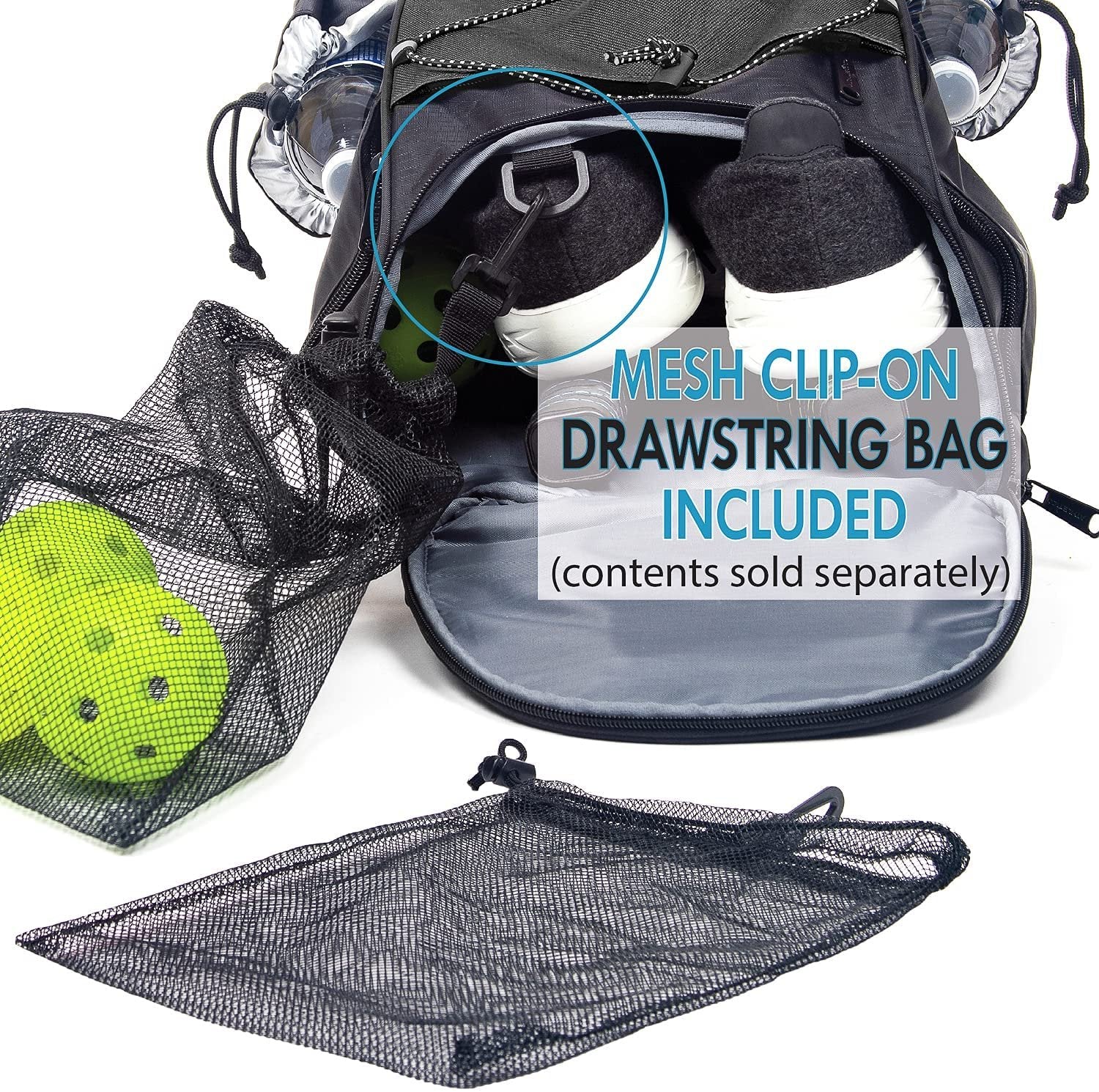 Athletico Pickleball Backpack - Pickleball Bags for Men or Women Includes Pickleball Ball Holder (Black)