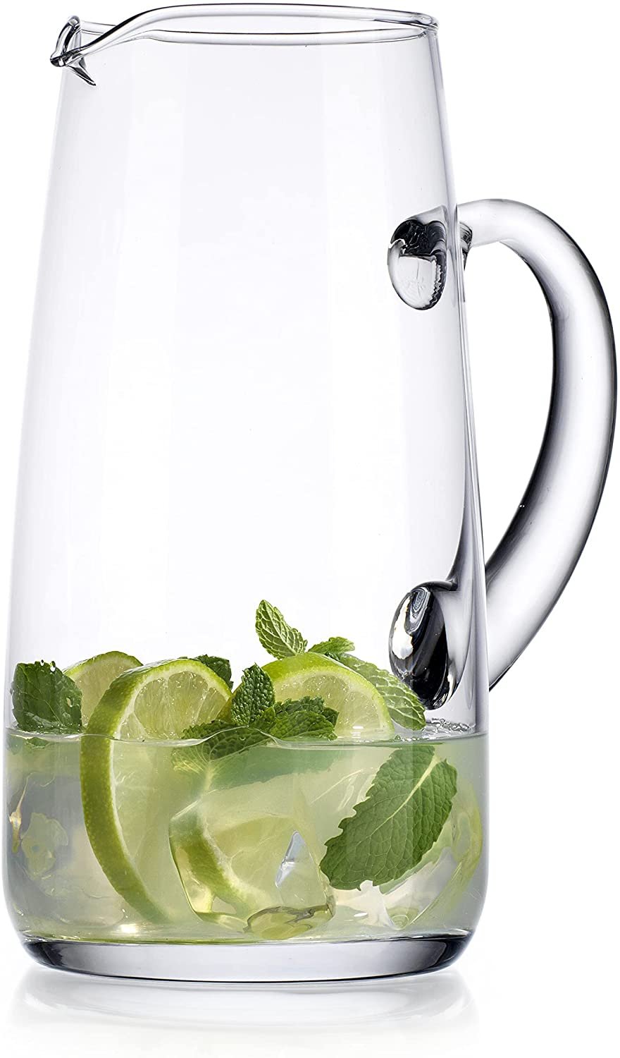 Glass Water Pitcher with Spout – Elegant Serving Carafe for Water, Juice, Sangria, Lemonade, and Cocktails – Crystal-Clear Glass Beverage Pitcher.