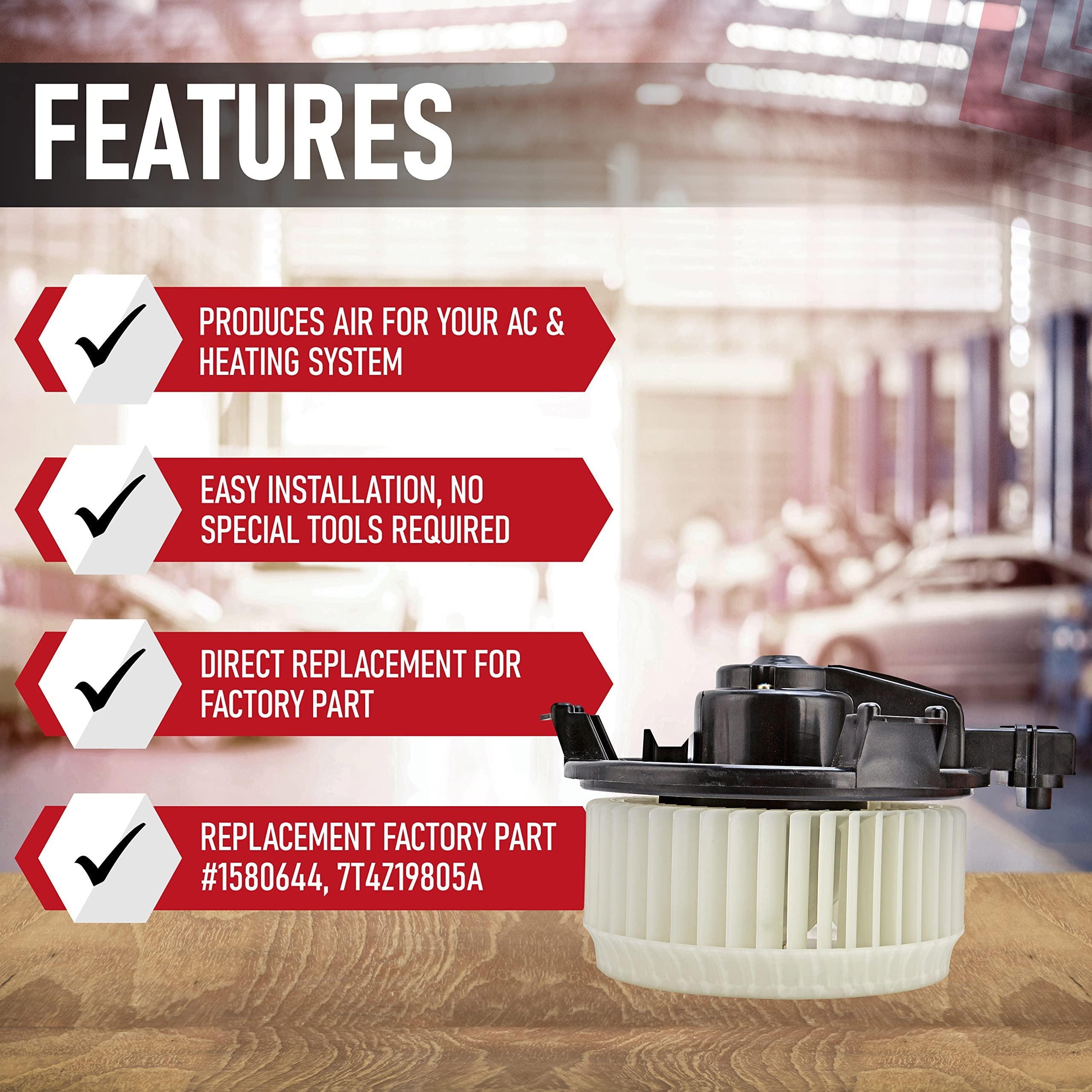 AC Heater Blower Motor - Honda Ford Acura Dodge Jeep - TL Sebring Journey - Size Replaces 15-80644