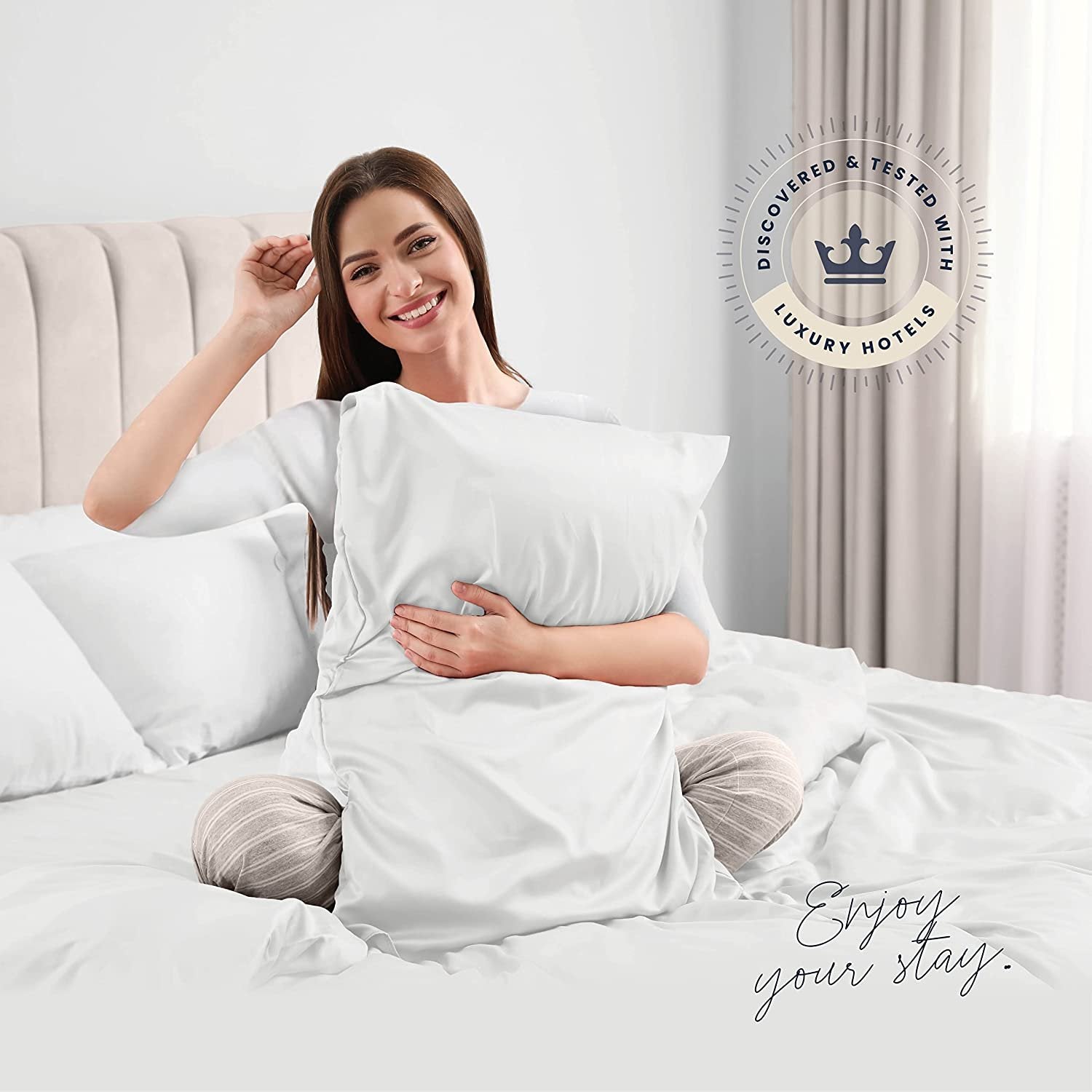 BELADOR Silky Soft King Sheet Set - Luxury 4 Piece Bed Sheets for King Size Bed, Secure-Fit Deep Pocket Sheets with Elastic, Breathable Hotel Sheets and Pillowcase Set, Wrinkle Free Oeko-Tex Sheets